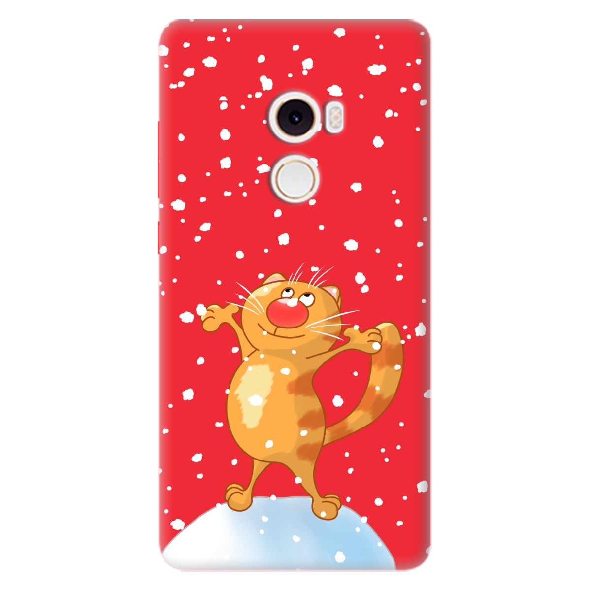 Чохол для Xiaomi Mi Mix 2 яскраво-червоний матовий soft touch By Happy - фото 1