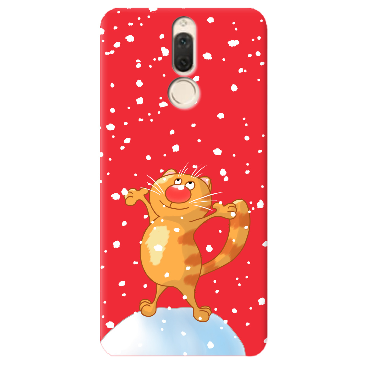 Чехол для Huawei Mate 10 Lite ярко-красный матовый soft touch By Happy - фото 1