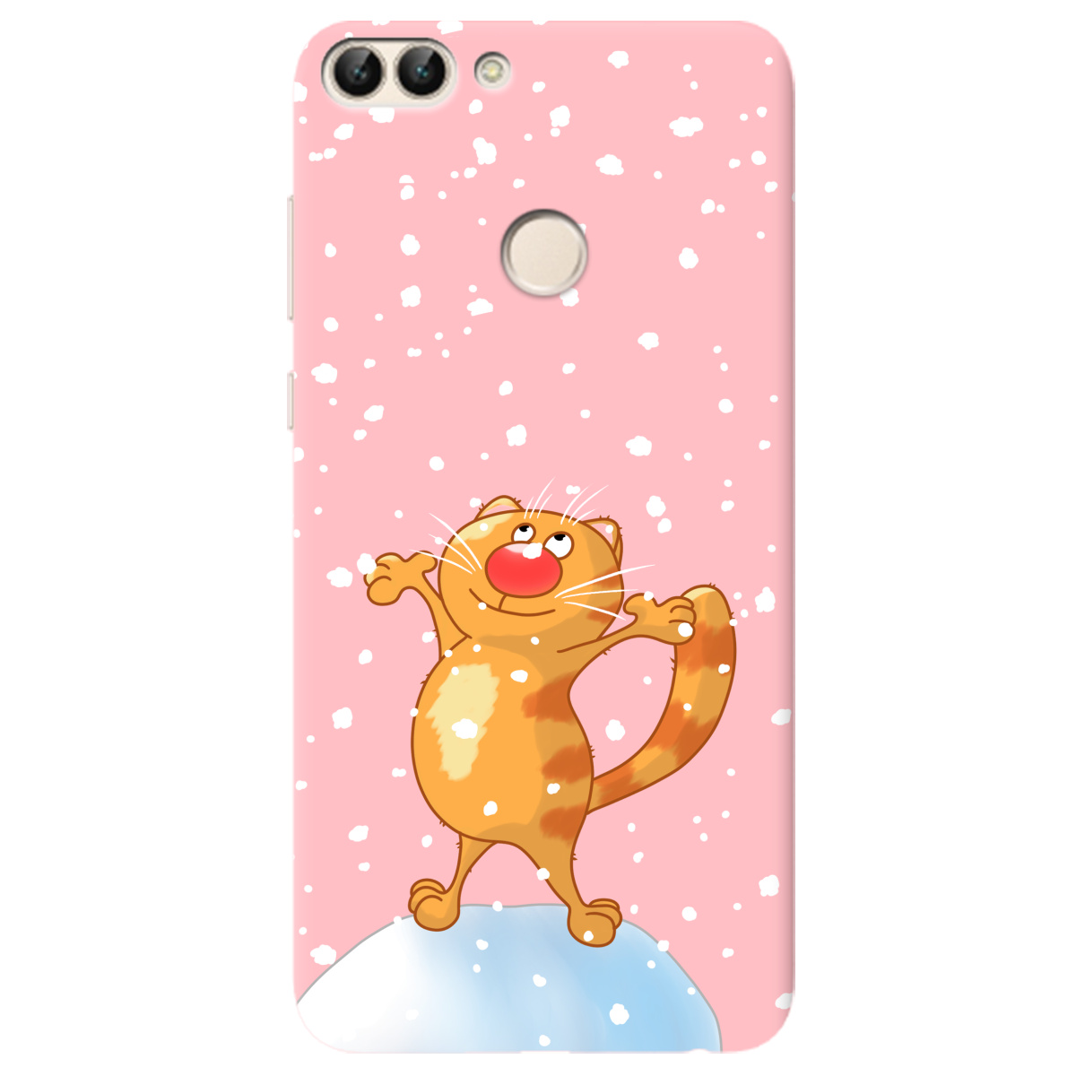 Чехол для Huawei P Smart нежно-розовый матовый soft touch By Happy - фото 1