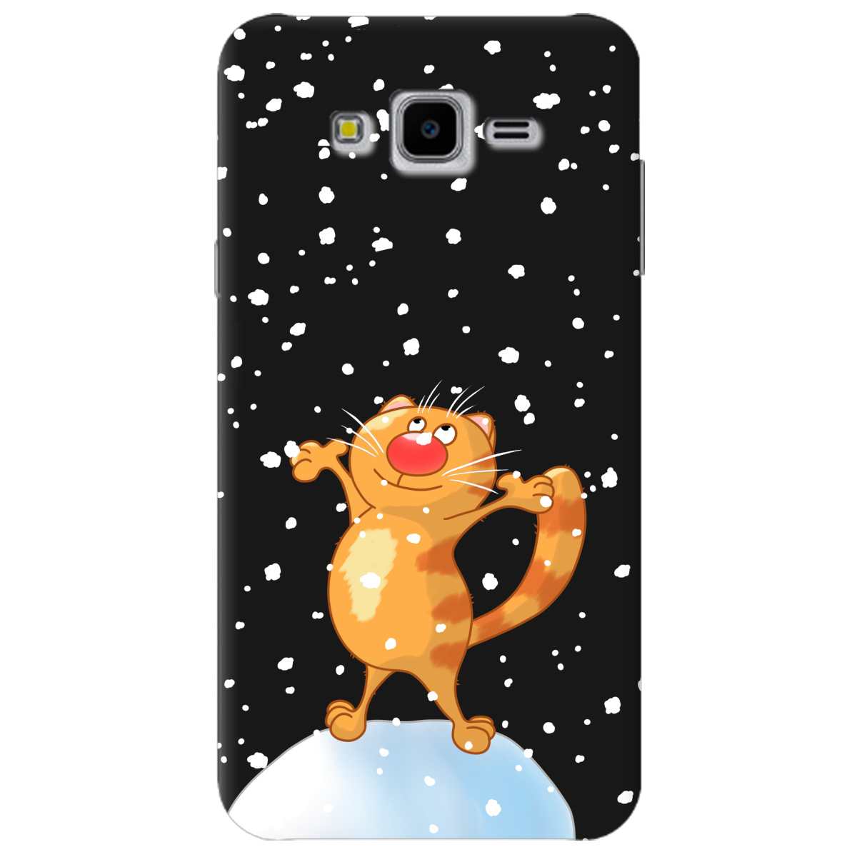 Чехол для Samsung Galaxy J7 Neo J701F / DS черный матовый soft touch By Happy - фото 1