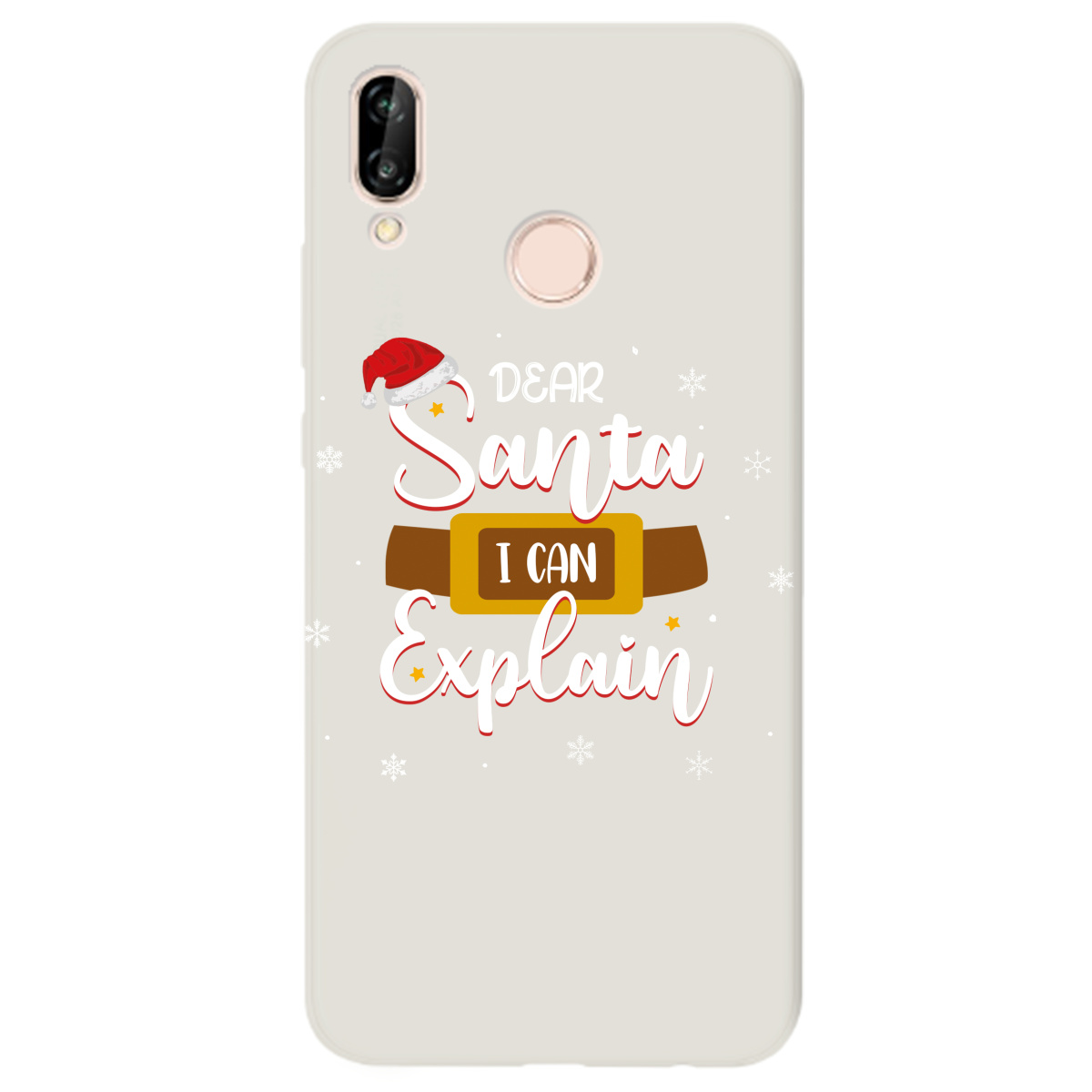 Чохол для Huawei P20 Lite напівпрозорий матовий soft touch Dear Santa - фото 1