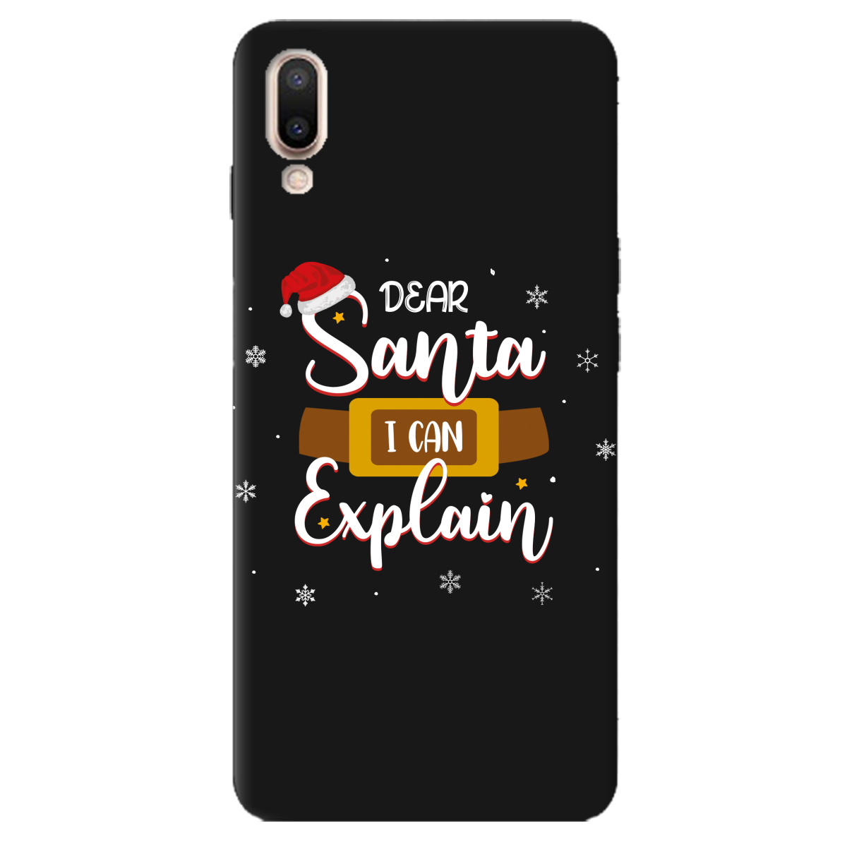 Чехол для Meizu E3 черный матовый soft touch Dear Santa - фото 1