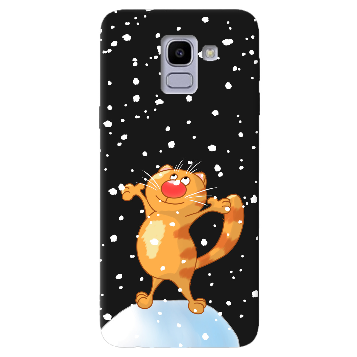 Чохол для Samsung Galaxy J6 2018 чорний матовий soft touch By Happy - фото 1