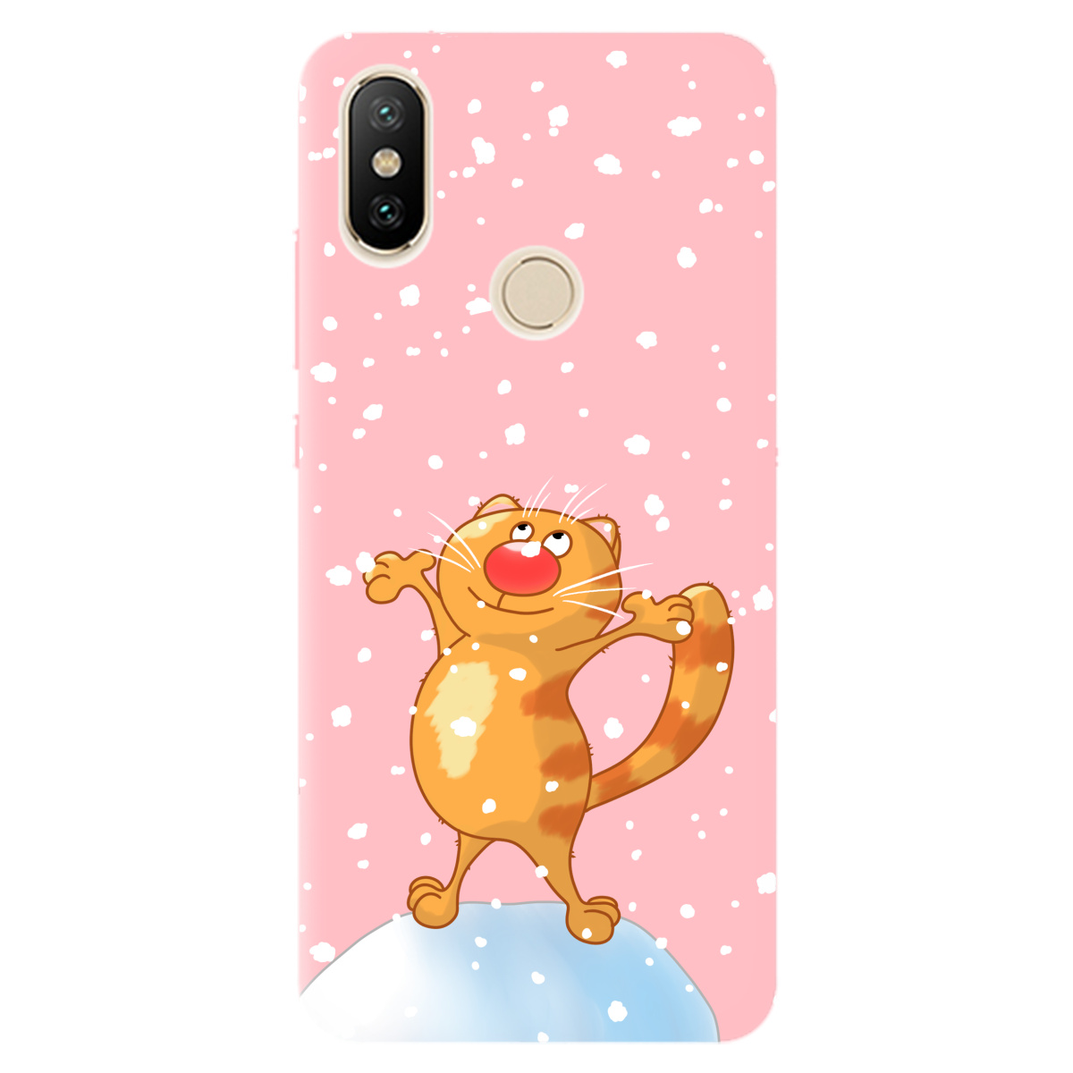 Чехол для Xiaomi Mi A2 Lite нежно-розовый матовый soft touch By Happy - фото 1