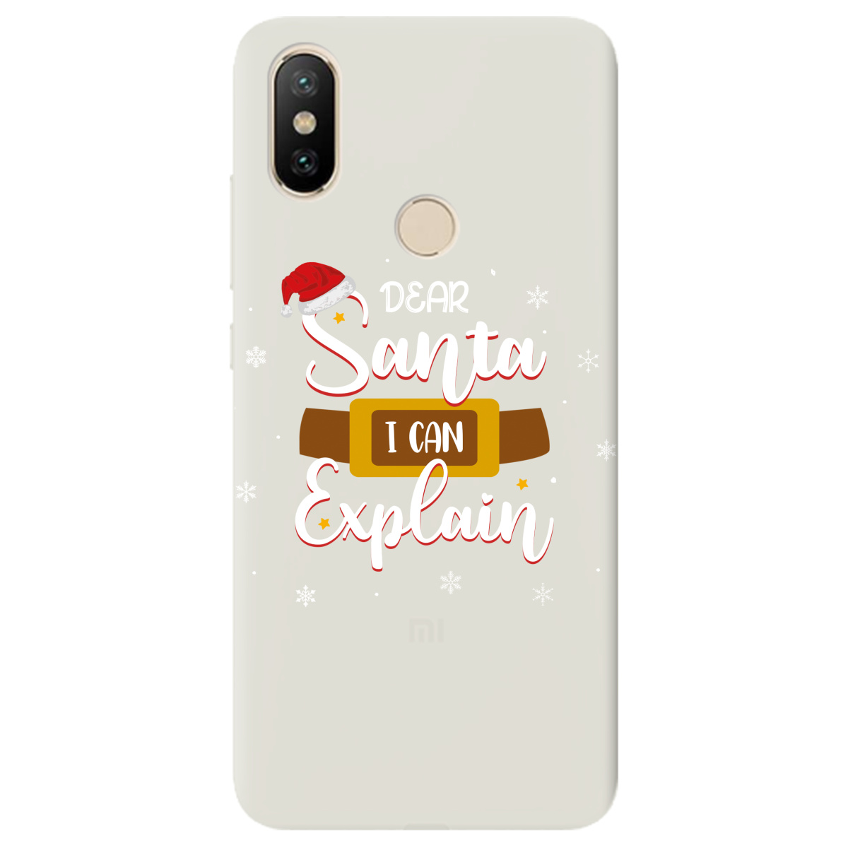 Чехол для Xiaomi Mi A2 Mi 6X полупрозрачный матовый soft touch Dear Santa - фото 1