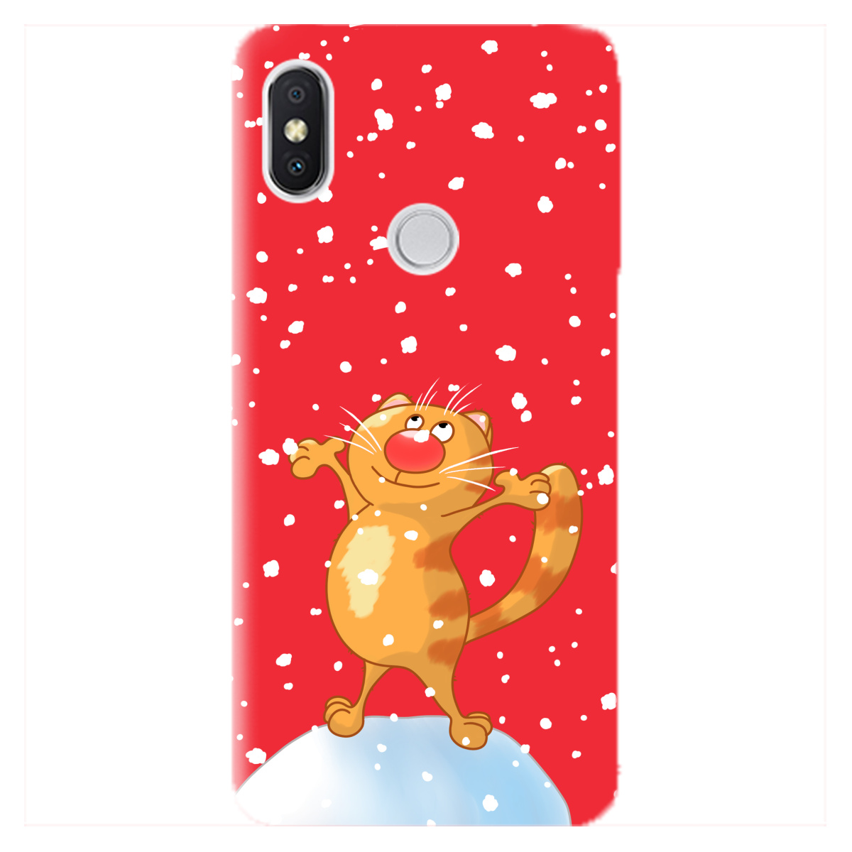 Чехол для Xiaomi Redmi S2 ярко-красный матовый soft touch By Happy - фото 1