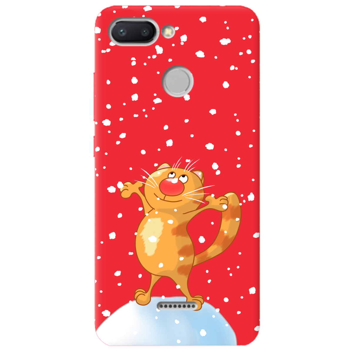 Чохол для Xiaomi Redmi 6 яскраво-червоний матовий soft touch By Happy - фото 1