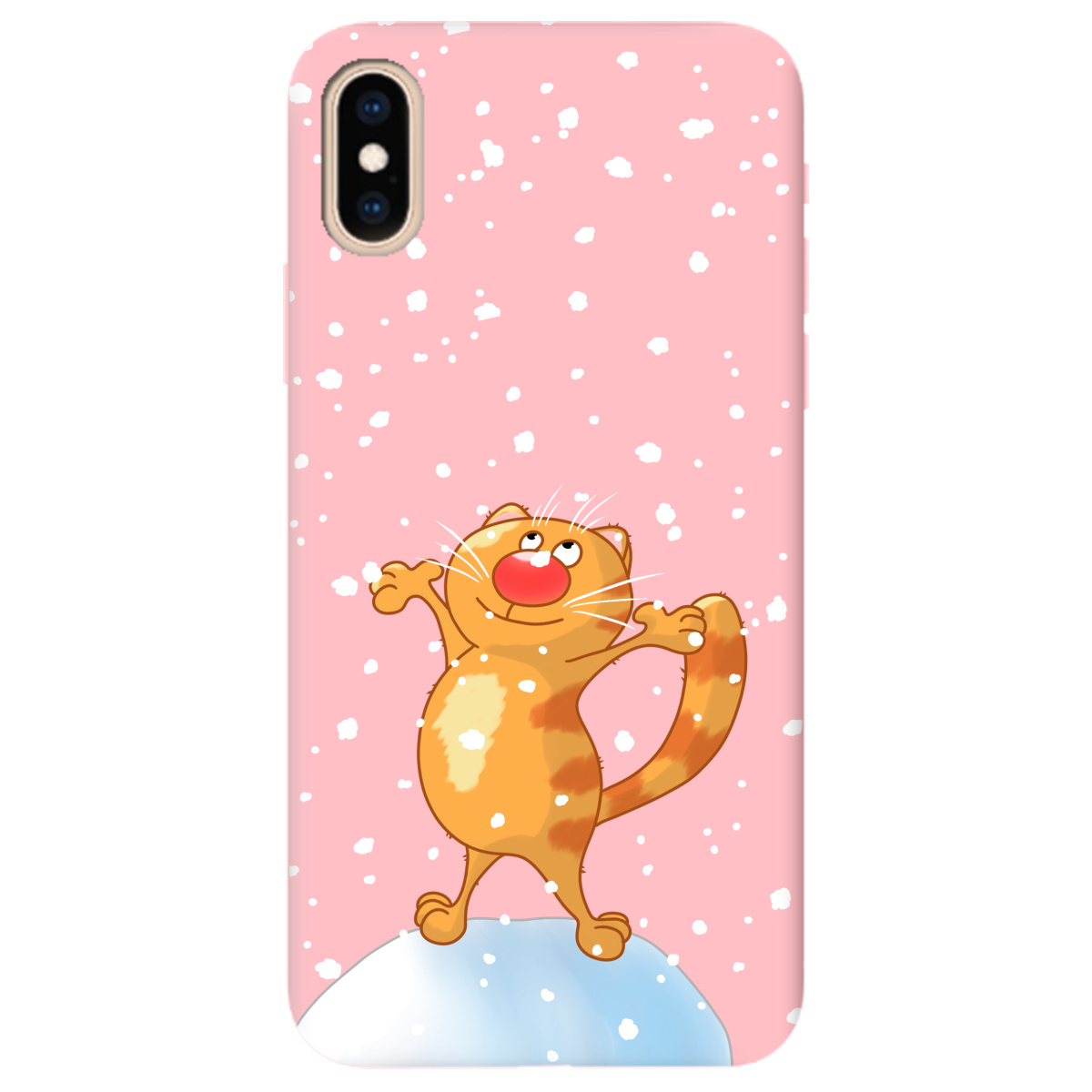 Чехол для Apple iPhone XS нежно-розовый матовый soft touch By Happy - фото 1