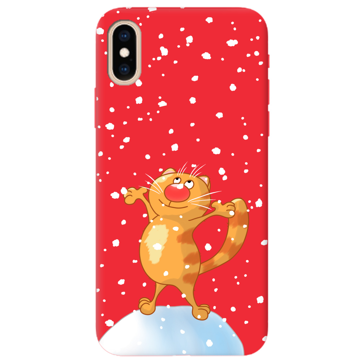 Чохол для Apple iPhone XS яскраво-червоний матовий soft touch By Happy - фото 1