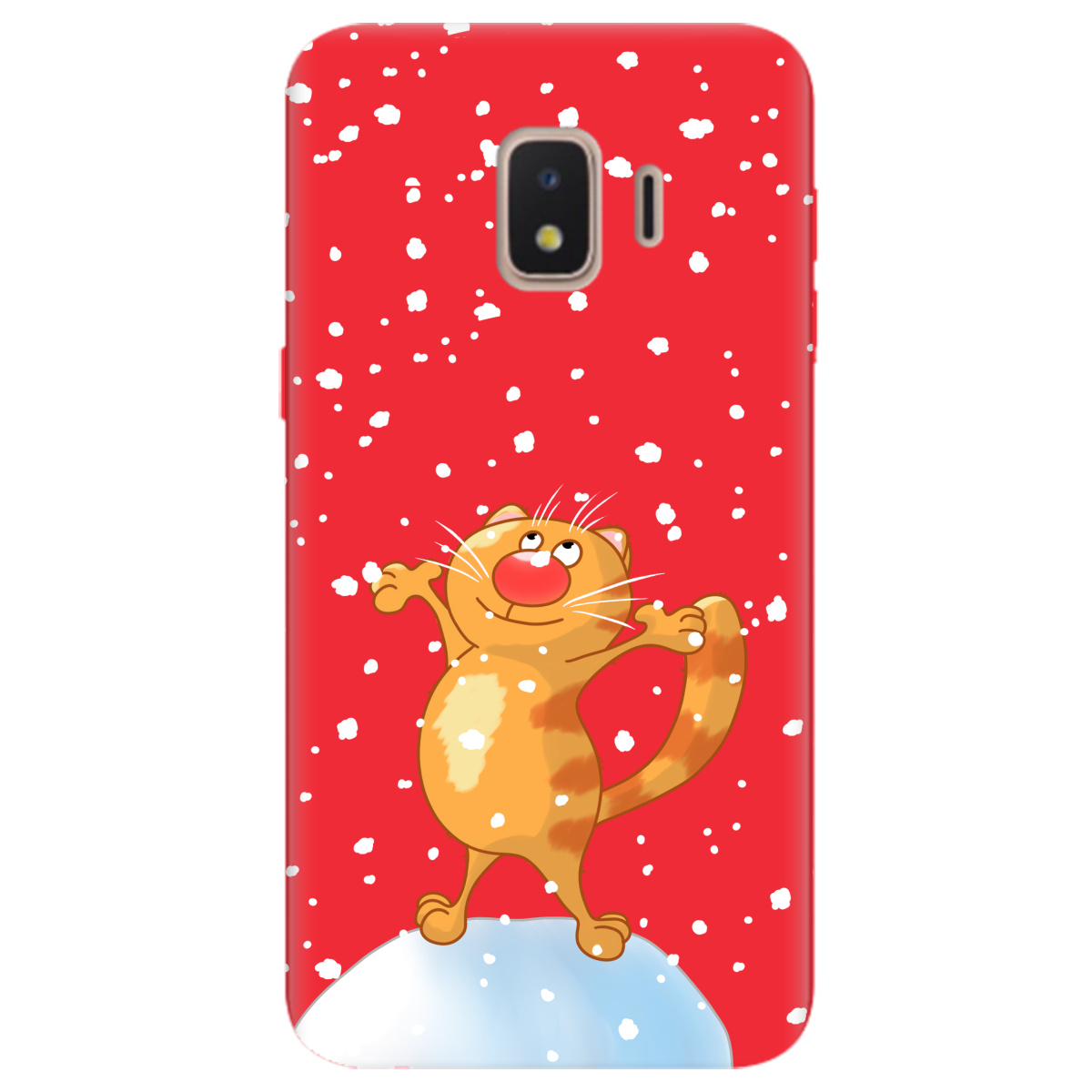 Чохол для Samsung Galaxy J2 Core 2018 яскраво-червоний матовий soft touch By Happy - фото 1