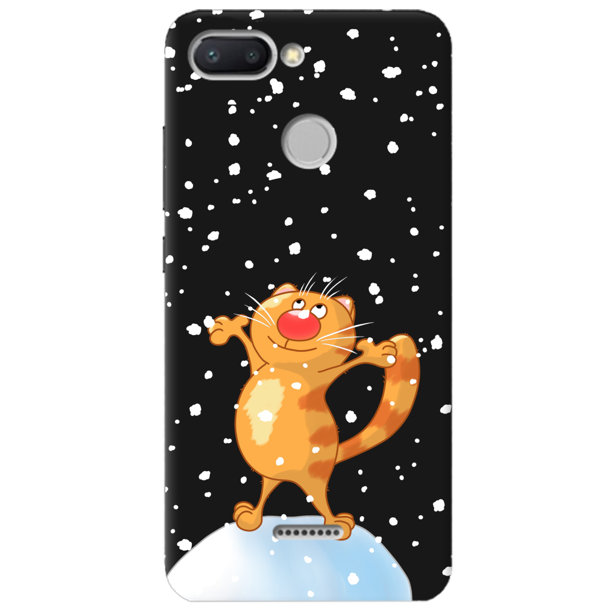 Чехол для Xiaomi Redmi 6 черный матовый soft touch By Happy - фото 1