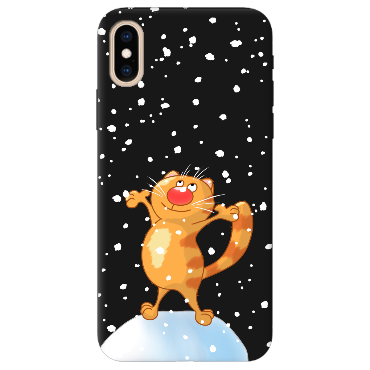 Чехол для Apple iPhone XS черный матовый soft touch By Happy - фото 1