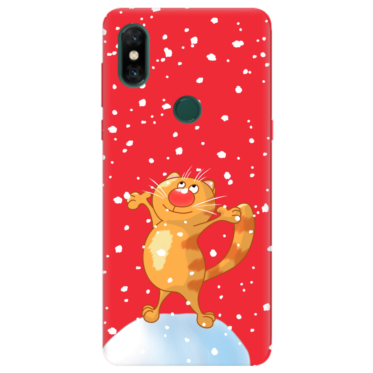 Чохол для Xiaomi Mi Mix 3 яскраво-червоний матовий soft touch By Happy - фото 1