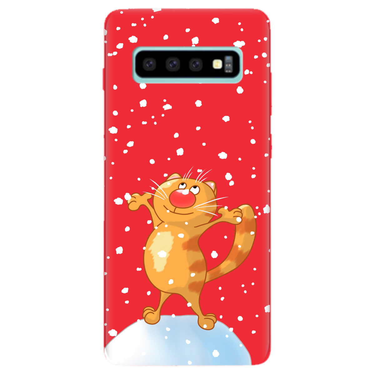 Чохол для Samsung Galaxy S10 Plus яскраво-червоний матовий soft touch By Happy - фото 1