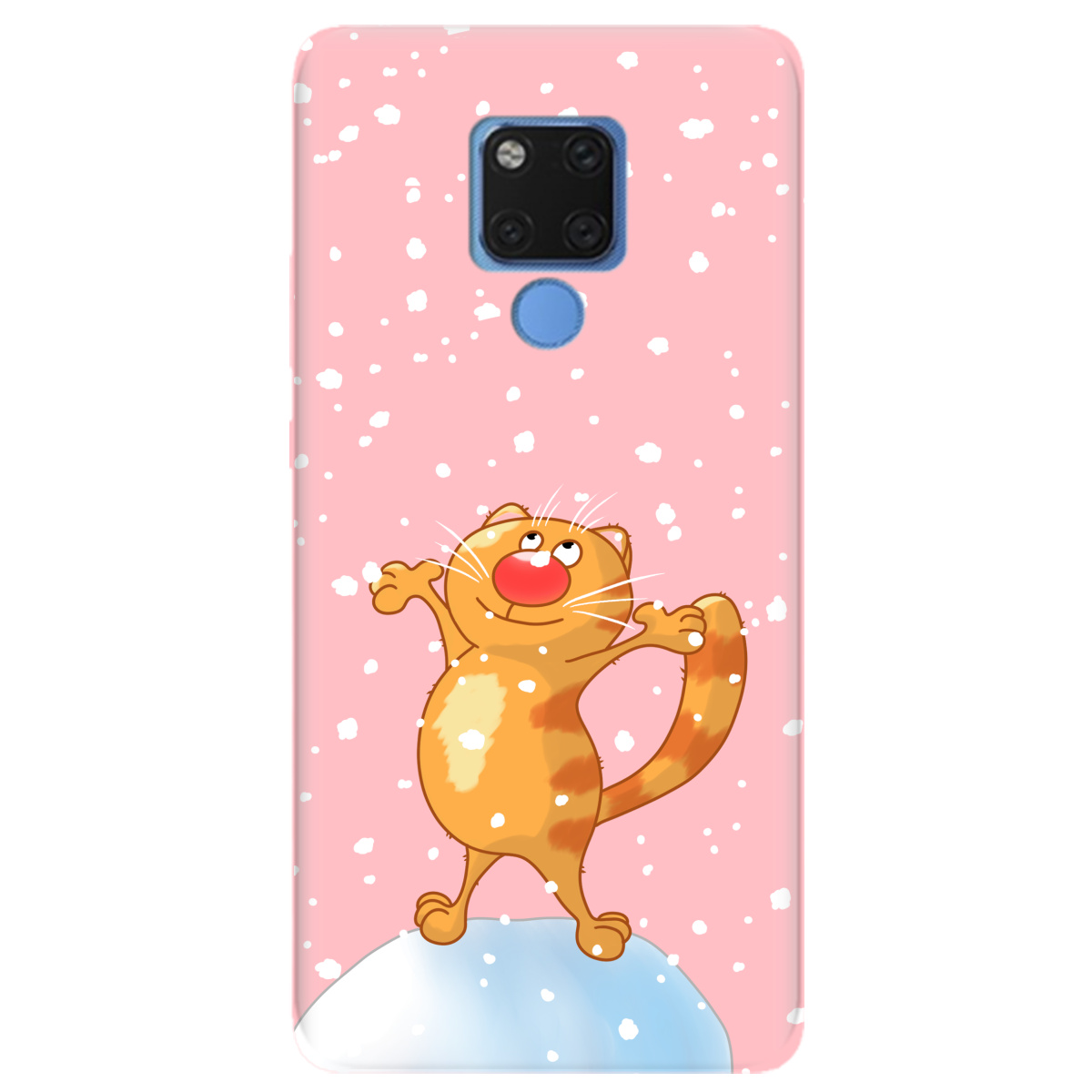 Чехол для Huawei Mate 20 X нежно-розовый матовый soft touch By Happy - фото 1