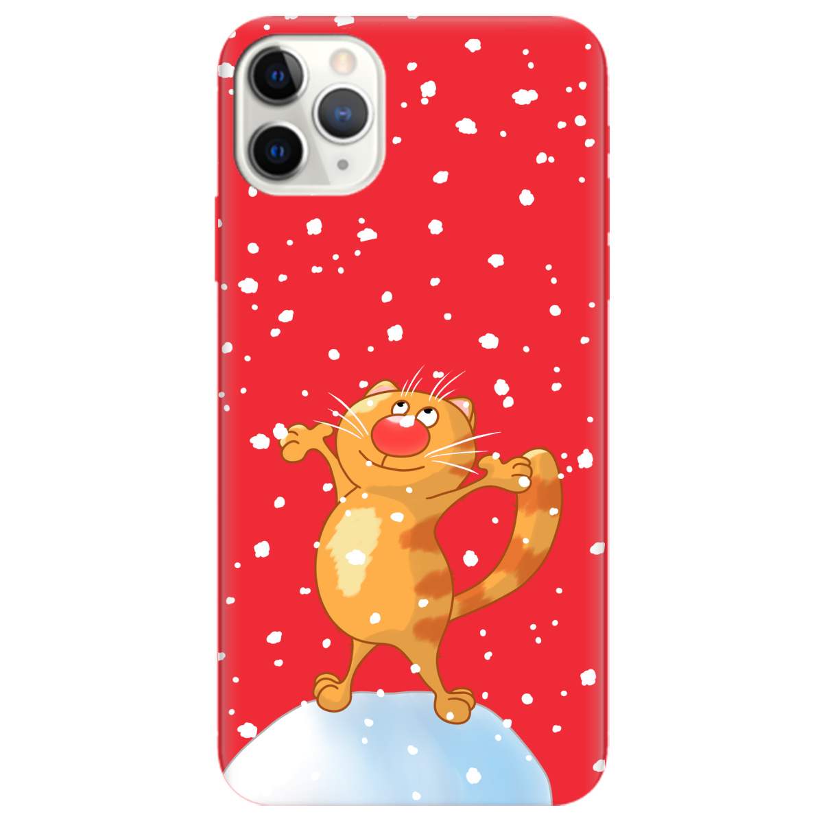 Чехол для Apple iPhone 11 Pro Max ярко-красный матовый soft touch By Happy - фото 1