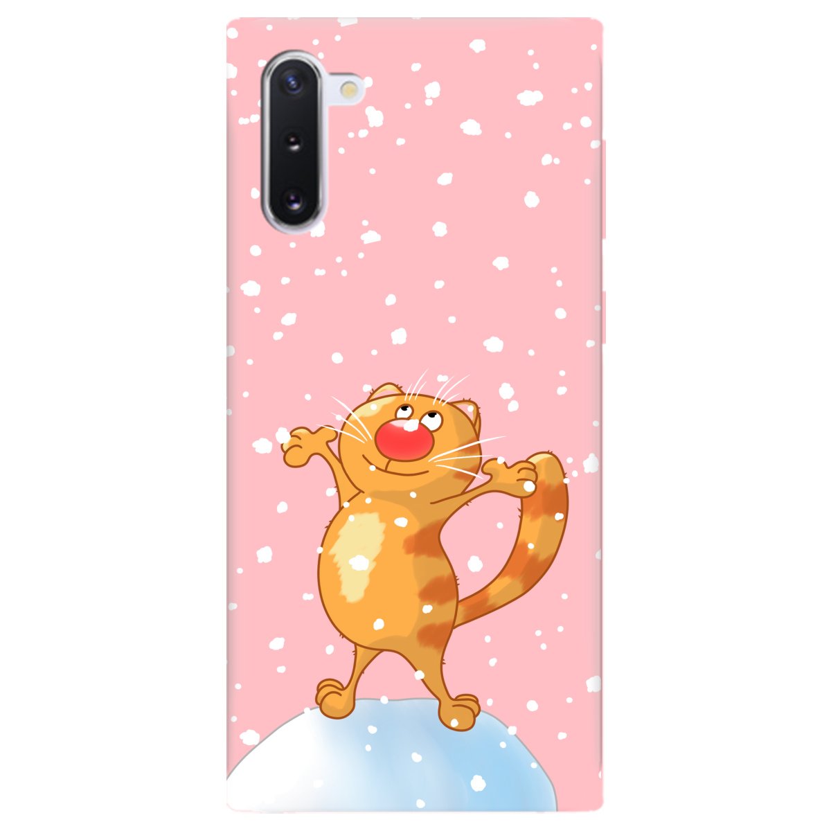 Чехол для Samsung Galaxy Note 10 нежно-розовый матовый soft touch By Happy - фото 1