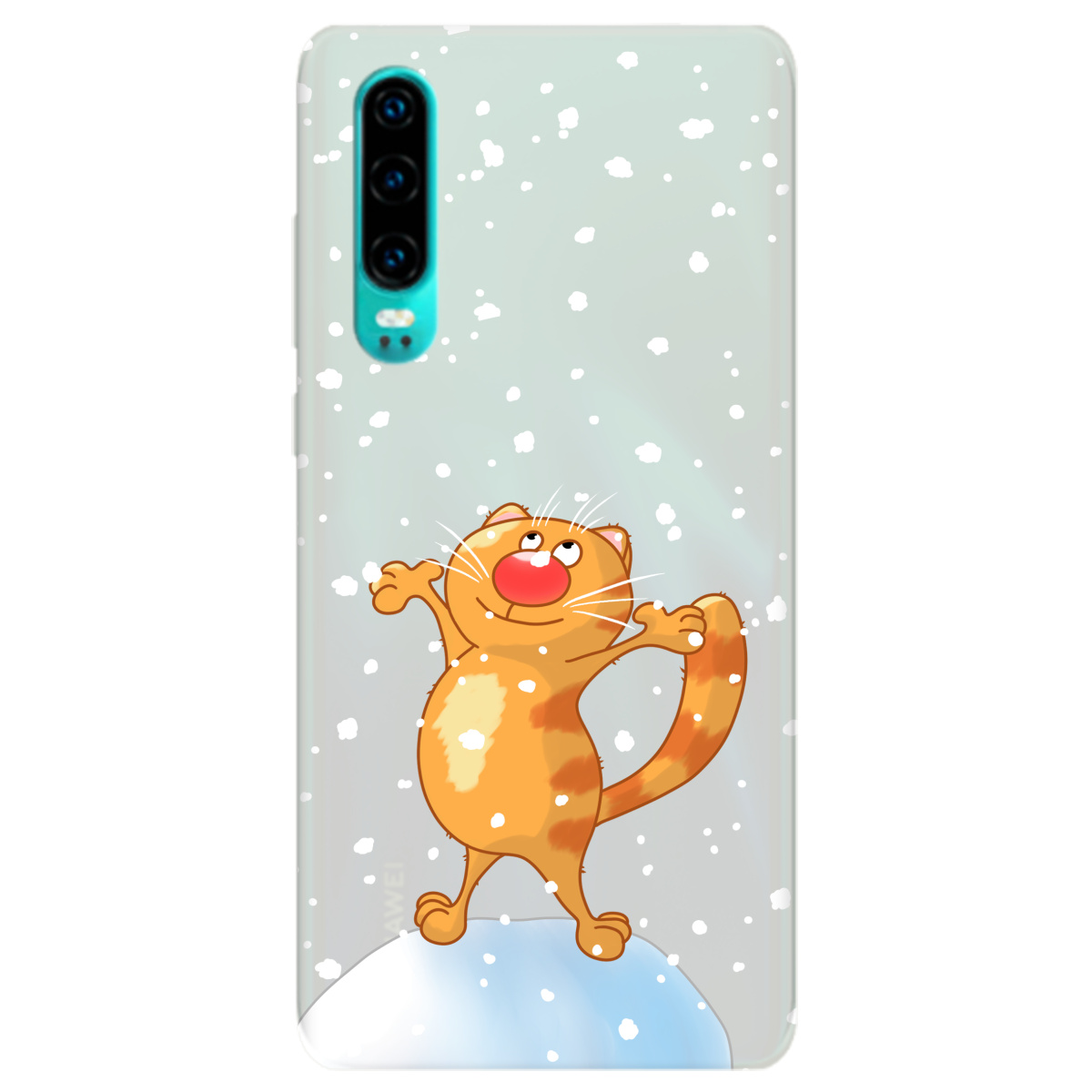 Чехол для Huawei P30 полупрозрачный матовый soft touch By Happy - фото 1