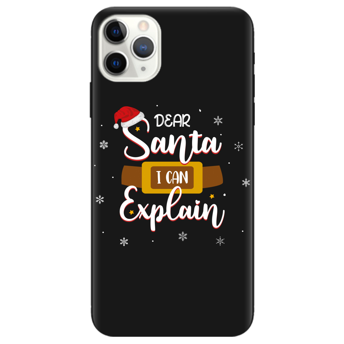 Чохол для Apple iPhone 11 Pro Max чорний матовий soft touch Dear Santa - фото 1