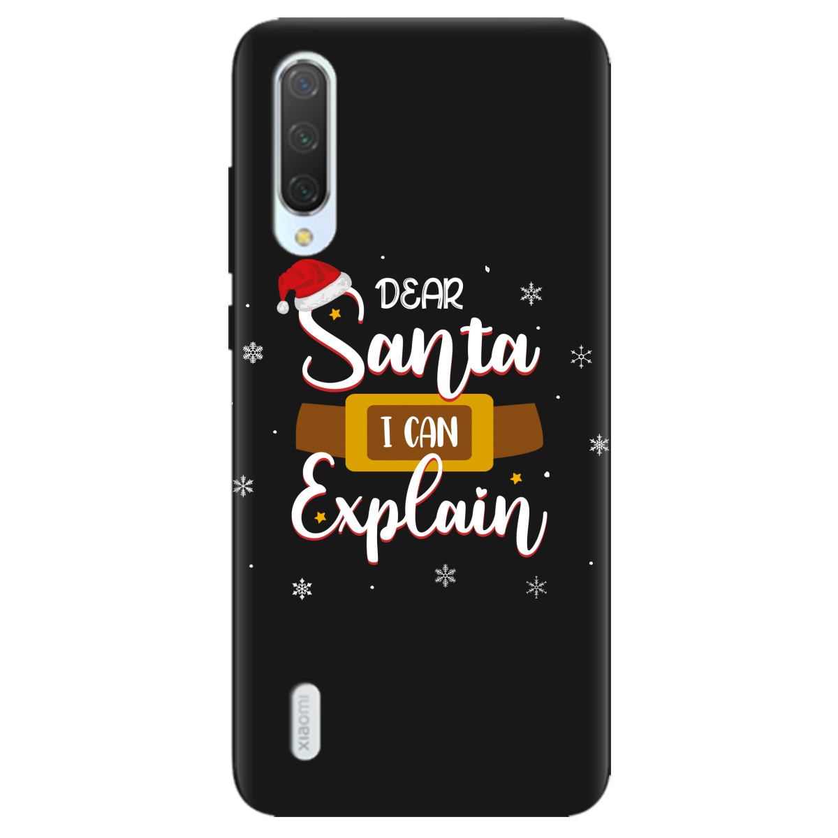 Чохол для Xiaomi Mi 9 Lite чорний матовий soft touch Dear Santa - фото 1