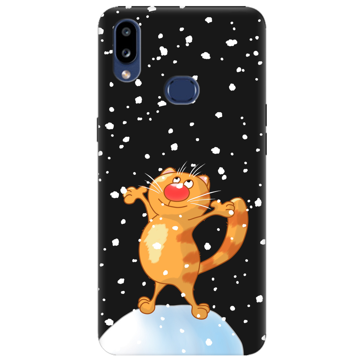 Чехол для Samsung Galaxy A10s черный матовый soft touch By Happy - фото 1