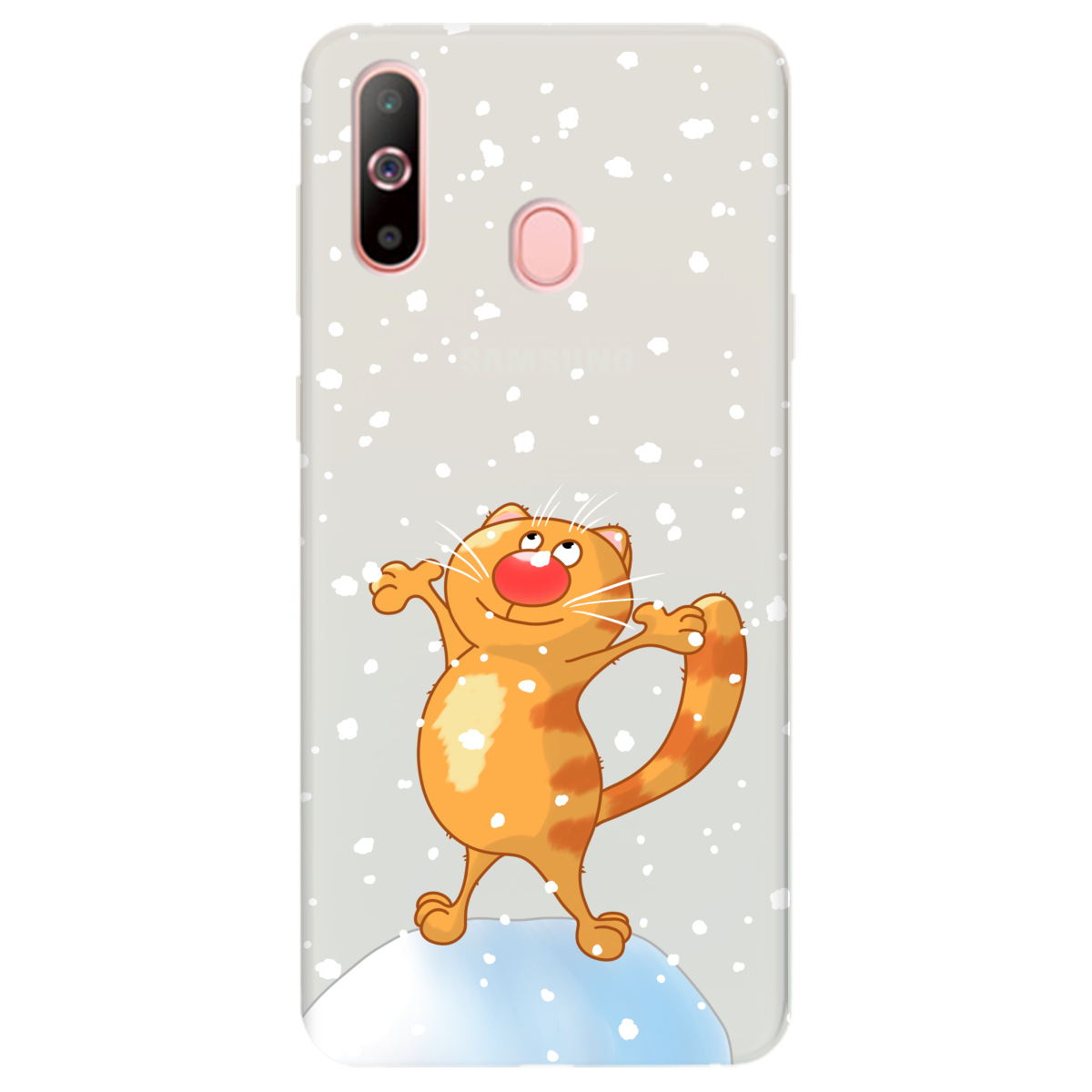 Чехол для Samsung Galaxy A60 полупрозрачный матовый soft touch By Happy - фото 1