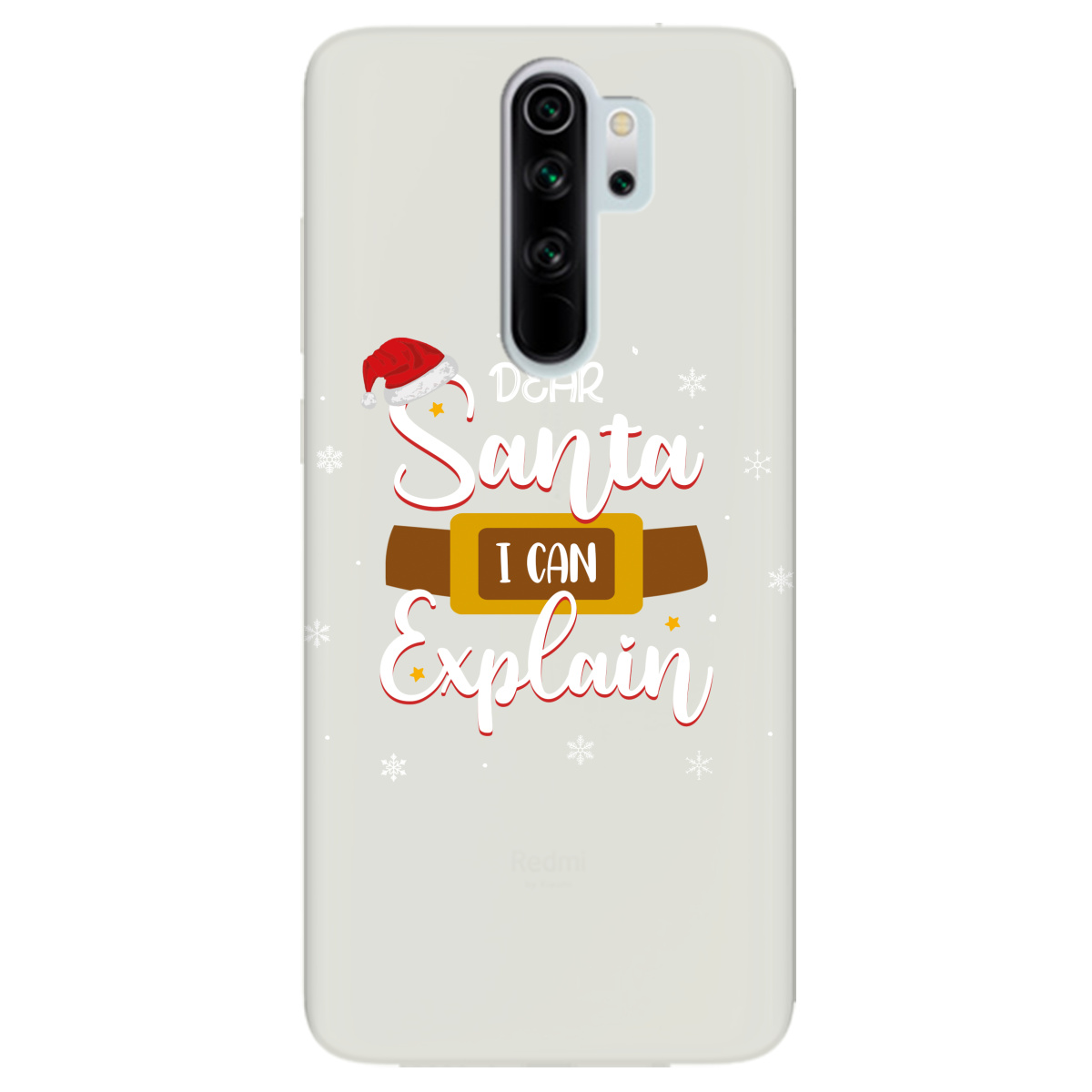 Чехол для Xiaomi Redmi Note 8 Pro полупрозрачный матовый soft touch Dear Santa - фото 1