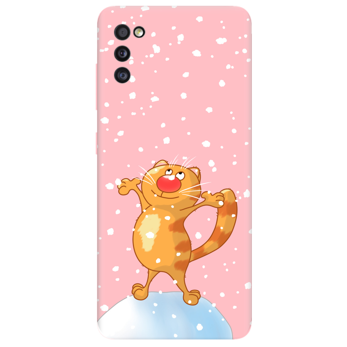 Чехол для Samsung Galaxy A41 нежно-розовый матовый soft touch By Happy - фото 1