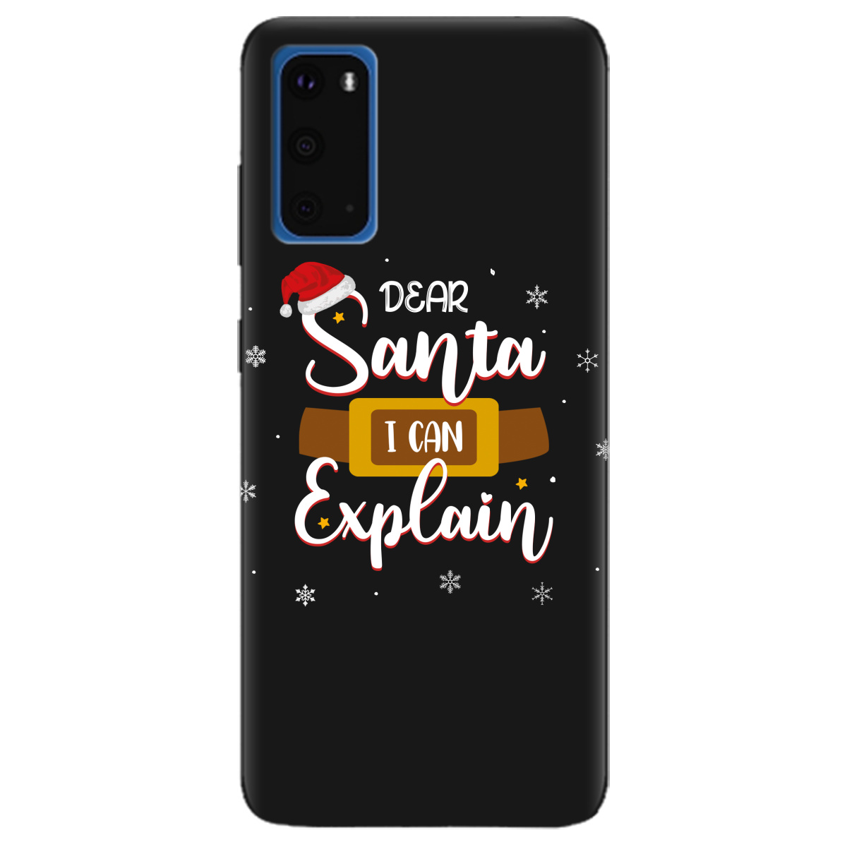 Чохол для Samsung Galaxy S11e чорний матовий soft touch Dear Santa - фото 1