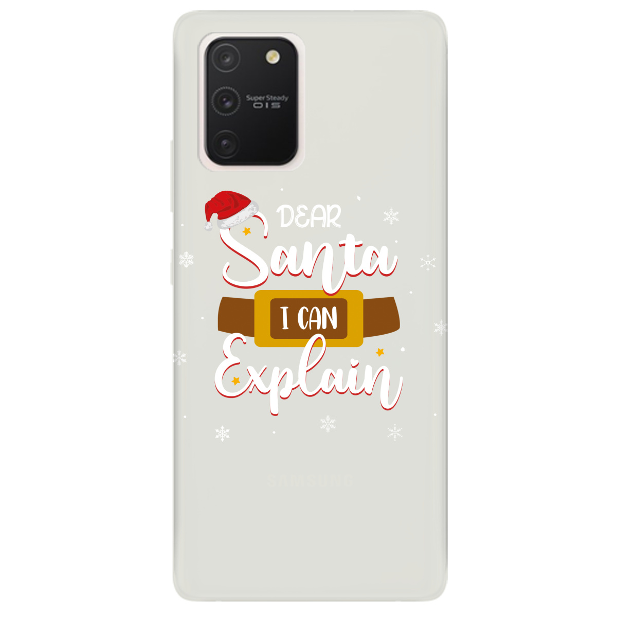 Чехол для Samsung Galaxy S10 Lite полупрозрачный матовый soft touch Dear Santa - фото 1