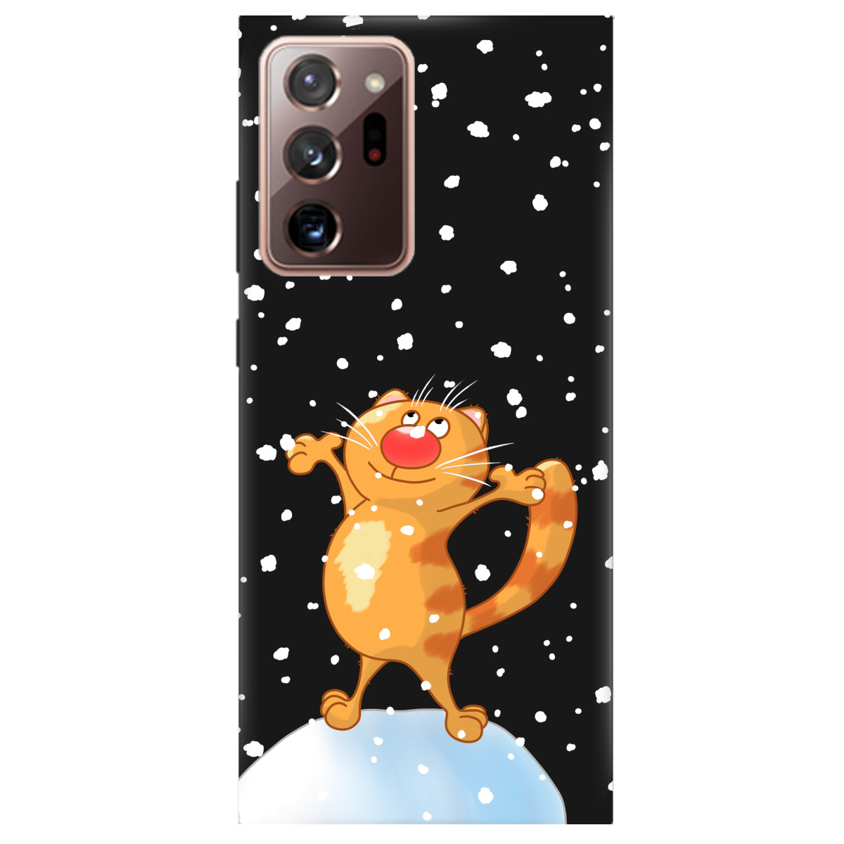 Чехол для Samsung Galaxy Note 20 Ultra черный матовый soft touch By Happy - фото 1