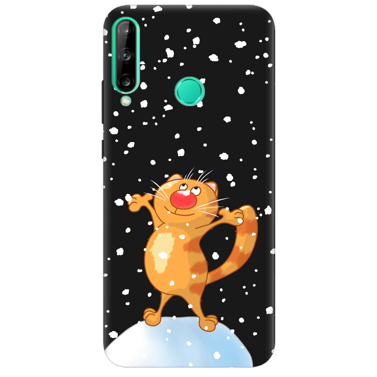 Чехол для Huawei P40 Lite e черный матовый soft touch By Happy - фото 1