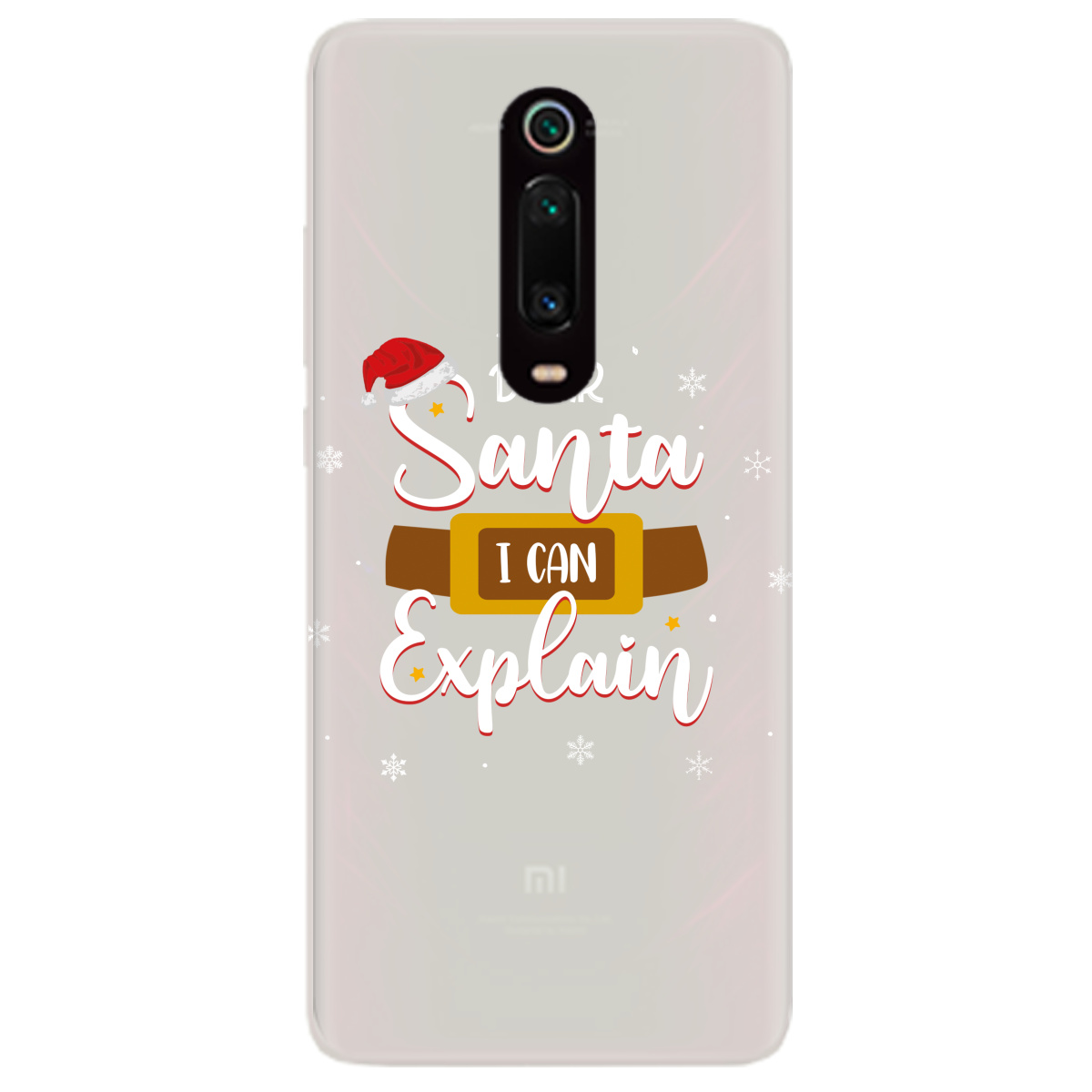 Чехол для Xiaomi Mi 9T полупрозрачный матовый soft touch Dear Santa - фото 1