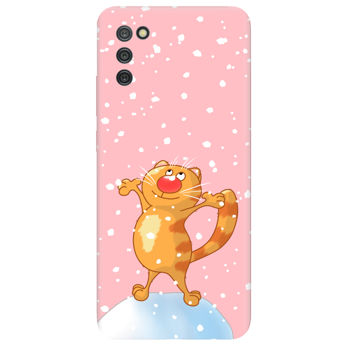 Чехол для Samsung Galaxy A02s нежно-розовый матовый soft touch By Happy - фото 1