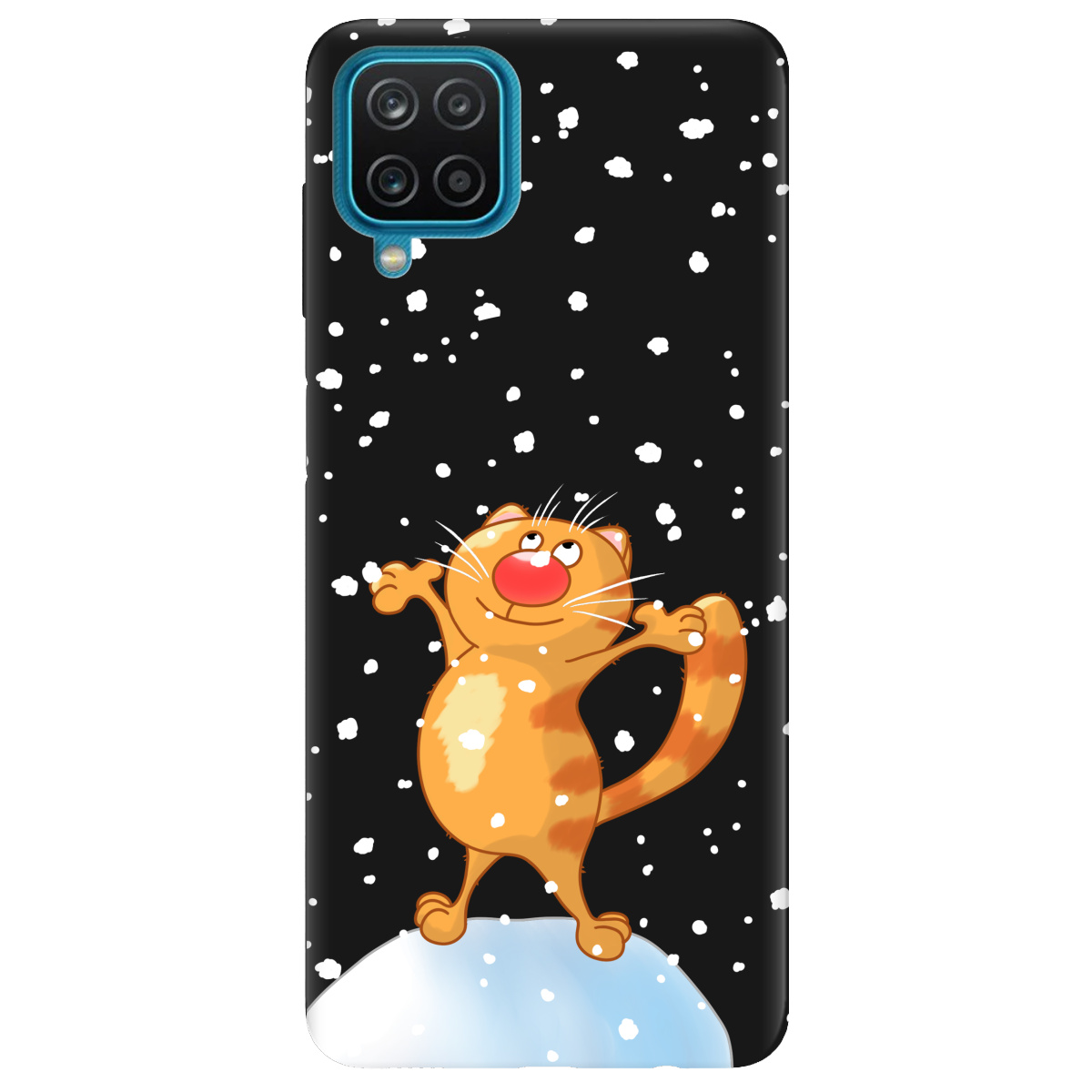 Чохол для Samsung Galaxy A12 чорний матовий soft touch By Happy - фото 1