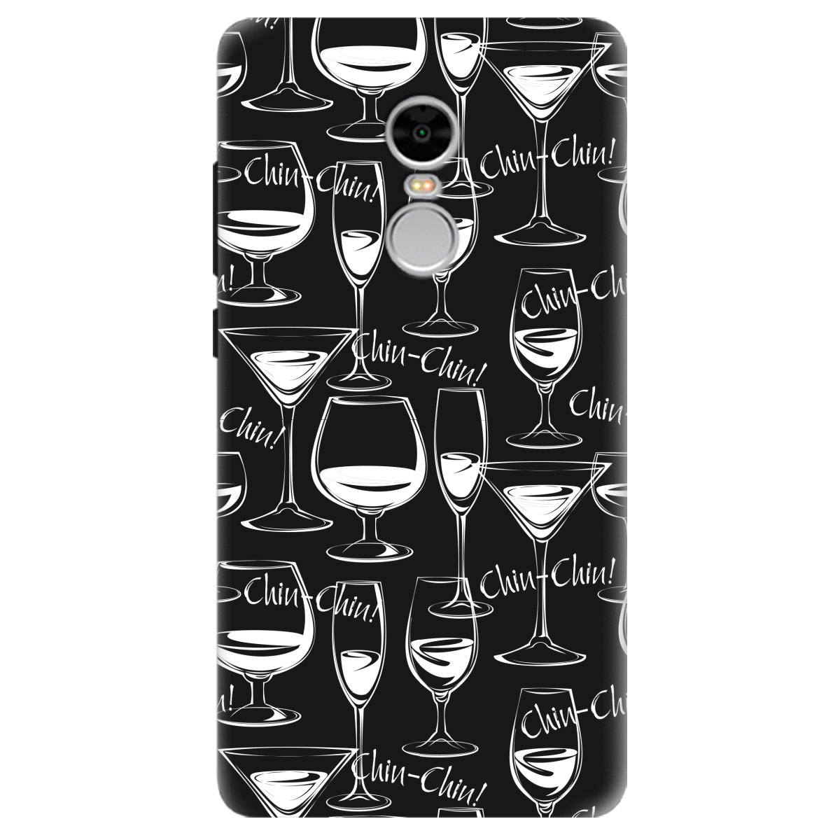 Чехол для Xiaomi Redmi Note 4 черный матовый soft touch Chin chin - фото 1