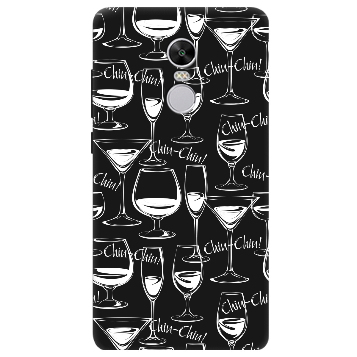 Чехол для Xiaomi Redmi Note 4X черный матовый soft touch Chin chin - фото 1