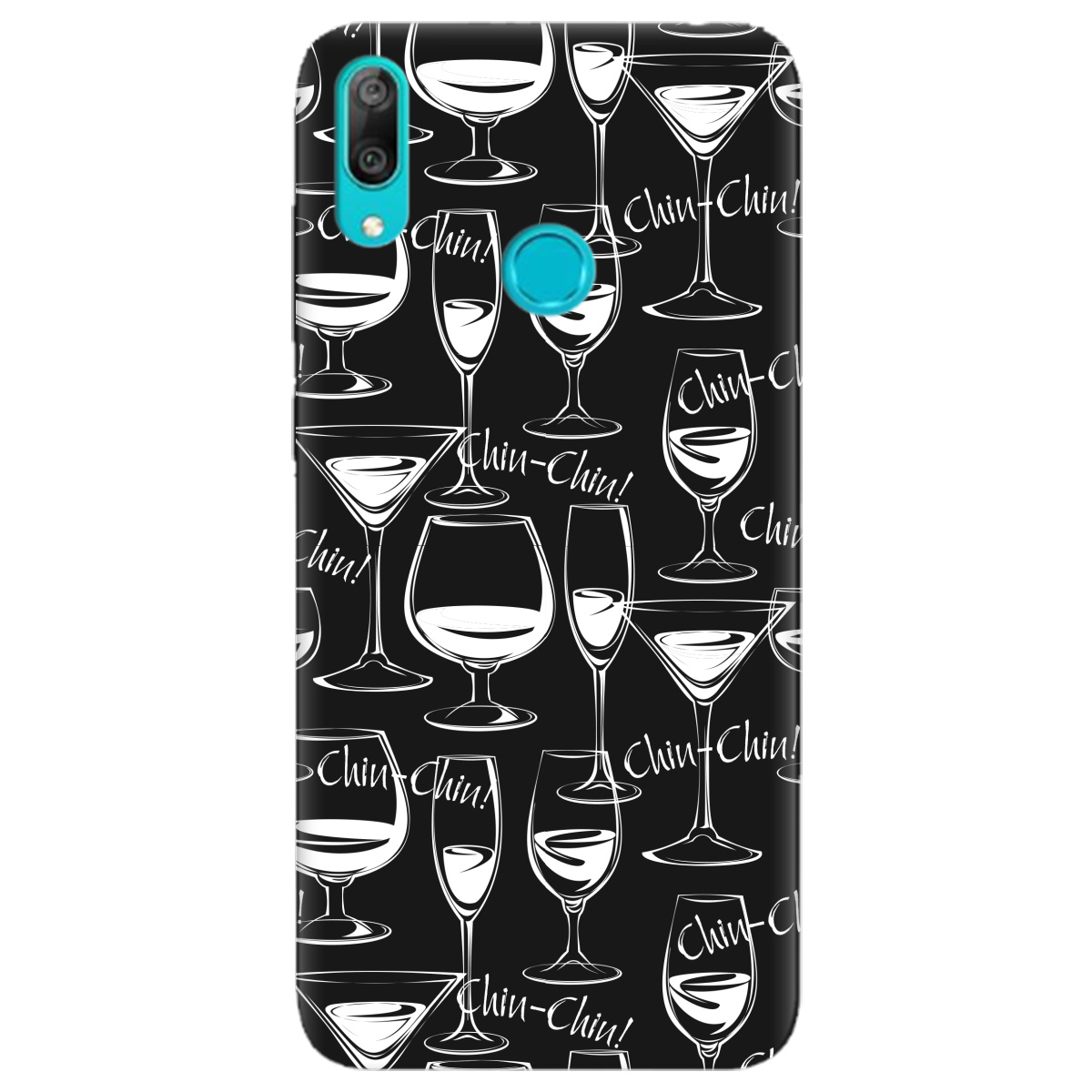 Чохол для Huawei Y7 2019 чорний матовий soft touch Chin chin - фото 1