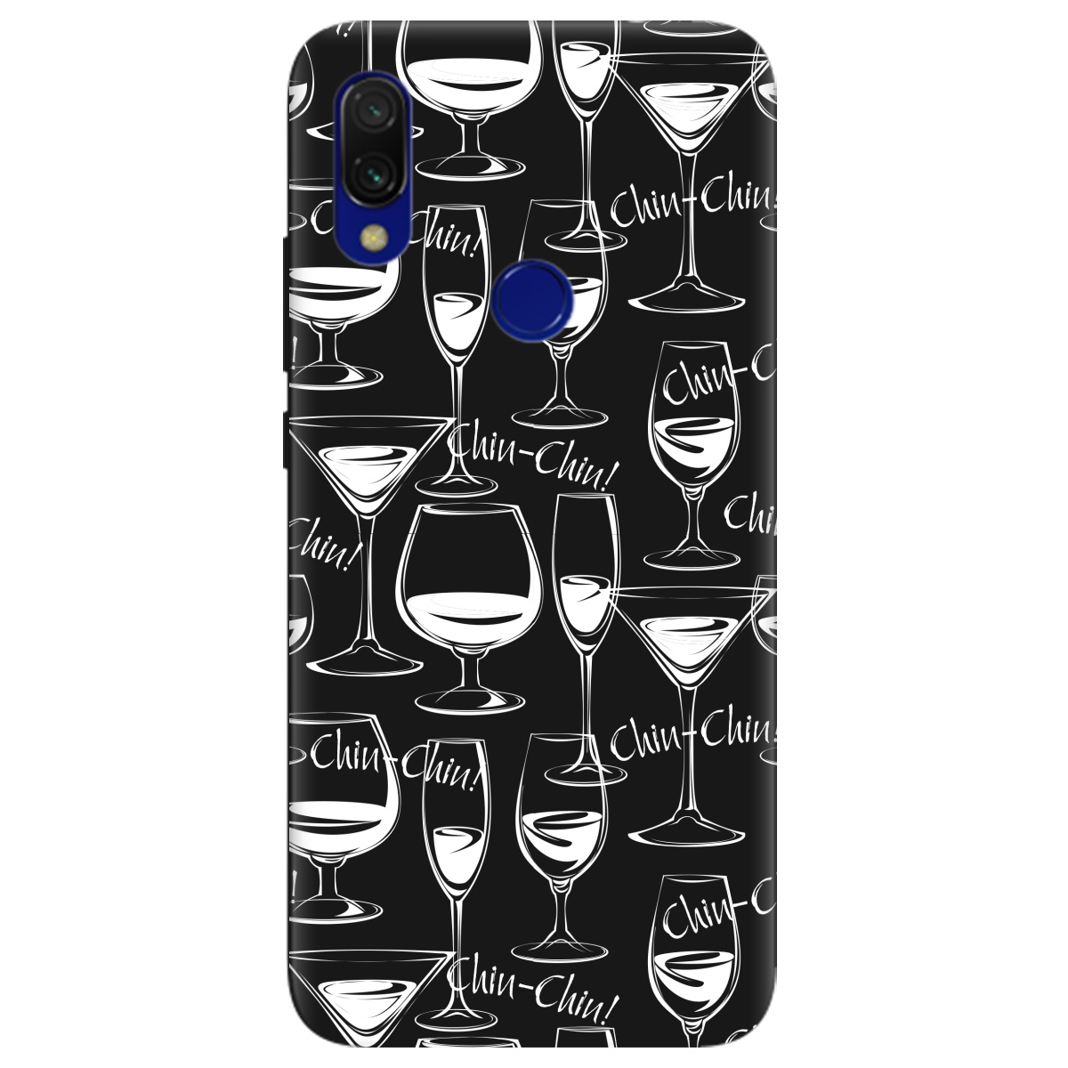 Чохол для Xiaomi Redmi 7 чорний матовий soft touch Chin chin - фото 1