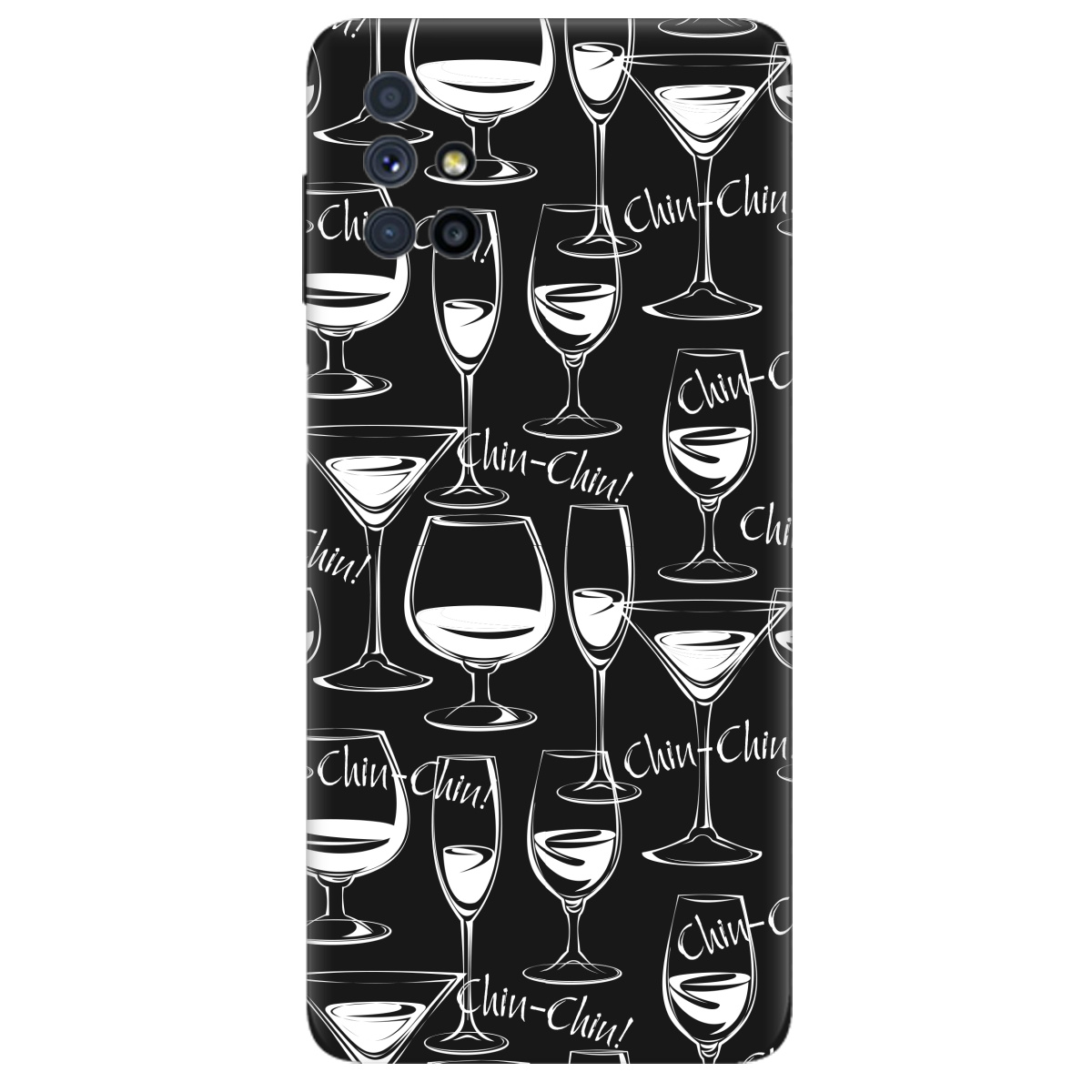 Чехол для Samsung Galaxy M51 черный матовый soft touch Chin chin - фото 1