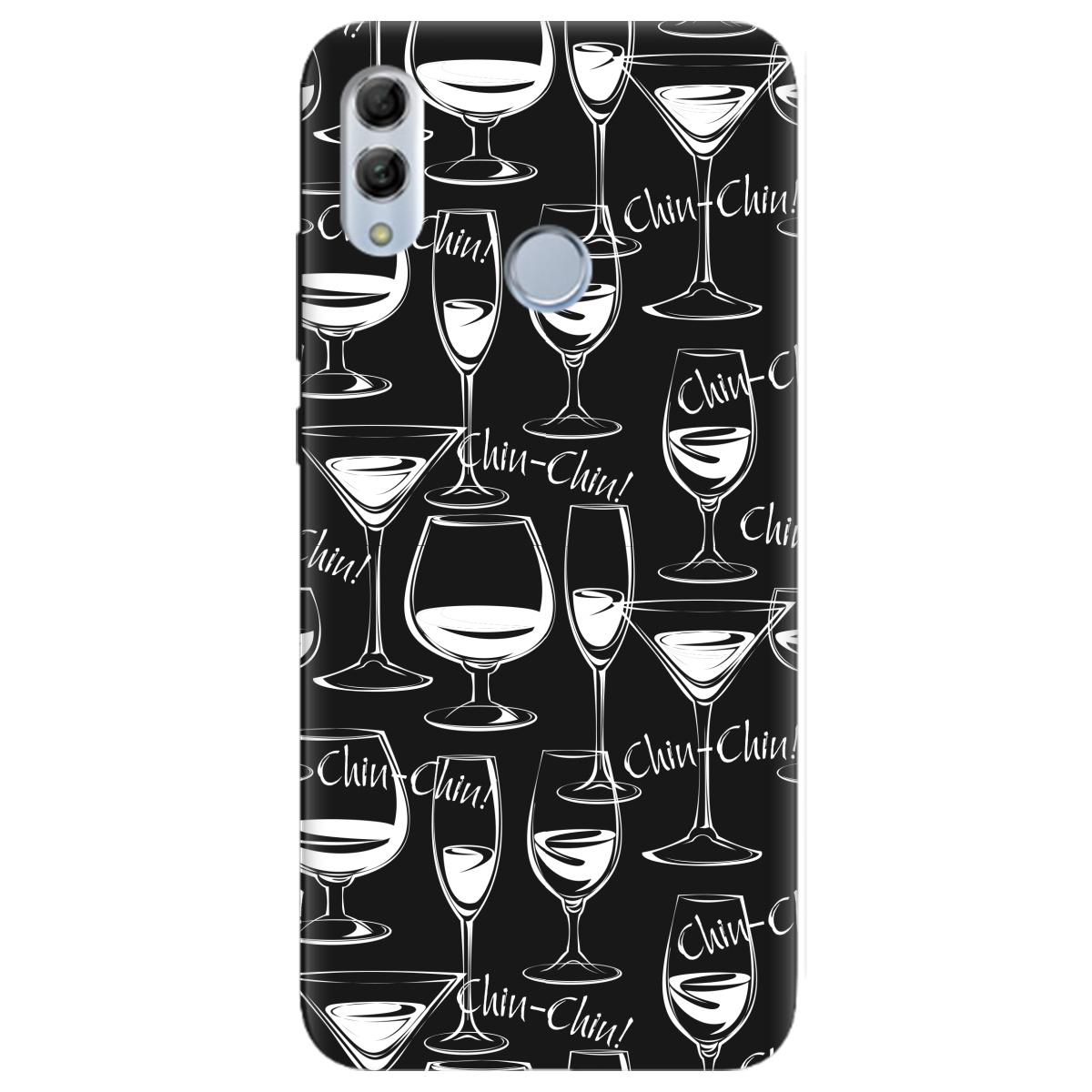 Чехол для Huawei Honor 10 Lite черный матовый soft touch Chin chin - фото 1