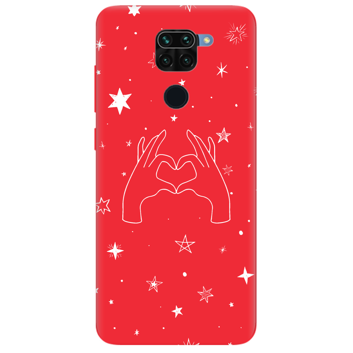 Чехол для Xiaomi Redmi Note 9 ярко-красный матовый soft touch Create - фото 1