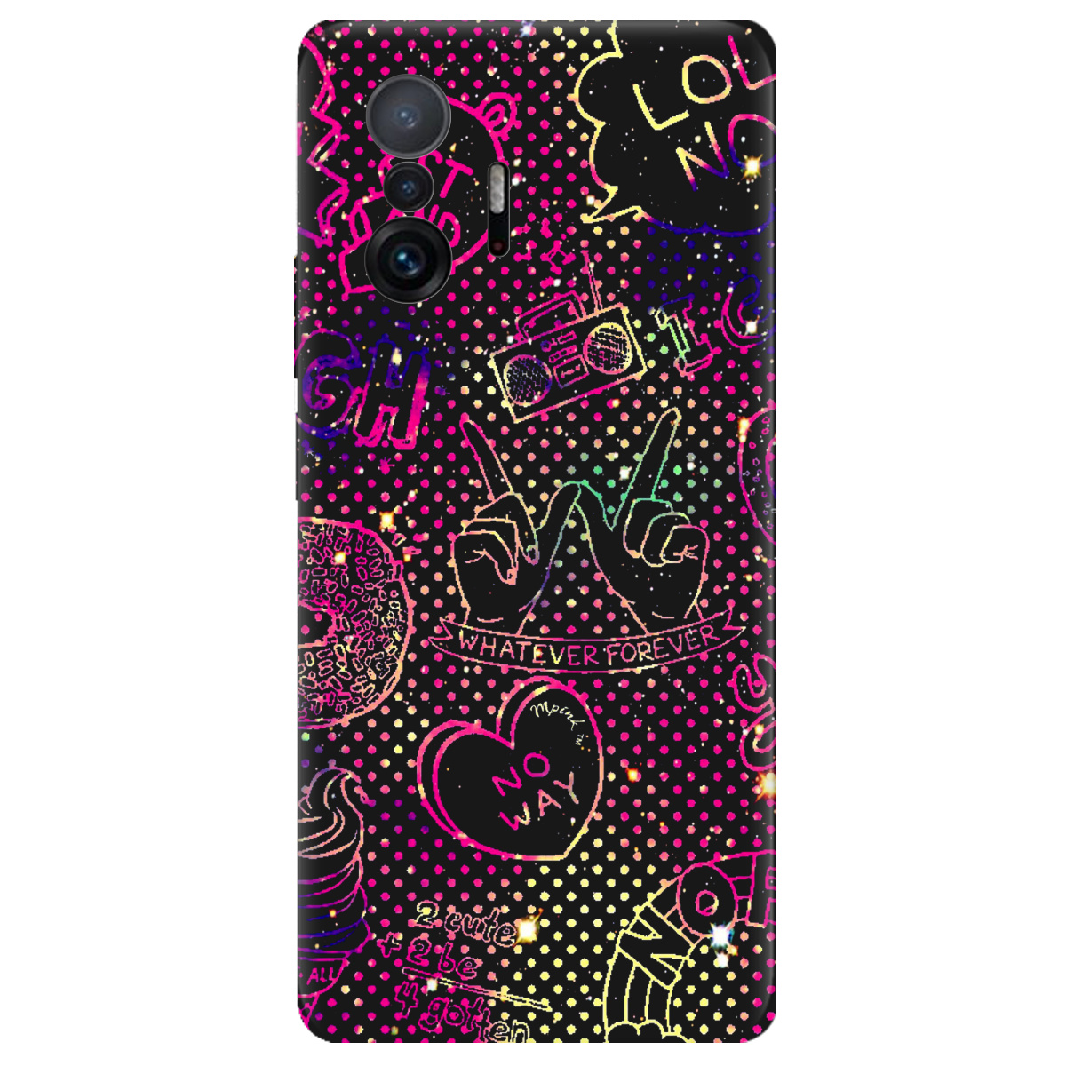 Чехол для Xiaomi 11T Pro черный матовый soft touch Best friend - фото 1