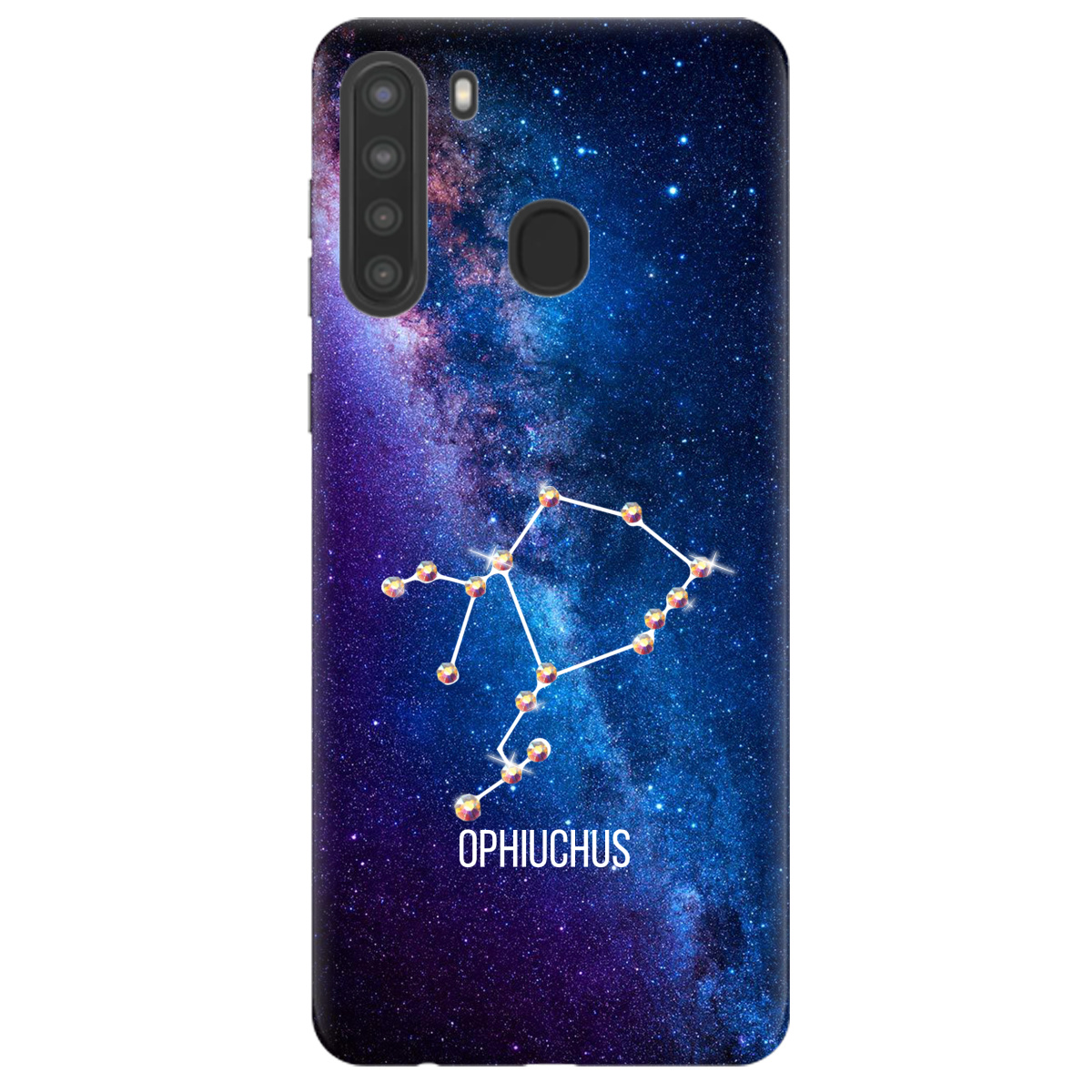 Чехол для Samsung Galaxy A21 Ophiuchus (Змееносец) со стразами - фото 1