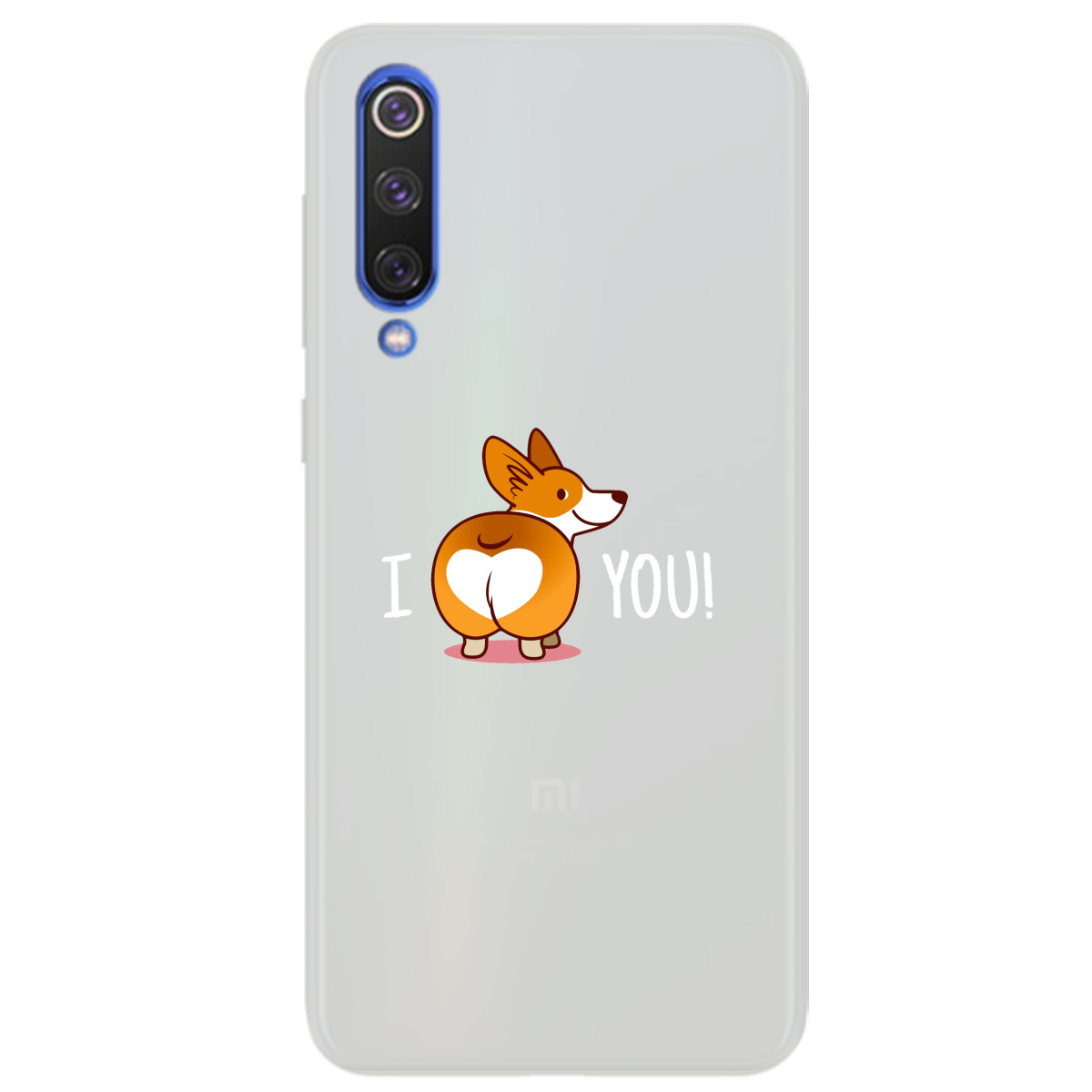 Чохол для Xiaomi Mi 9 напівпрозорий матовий soft touch Corgi - фото 1