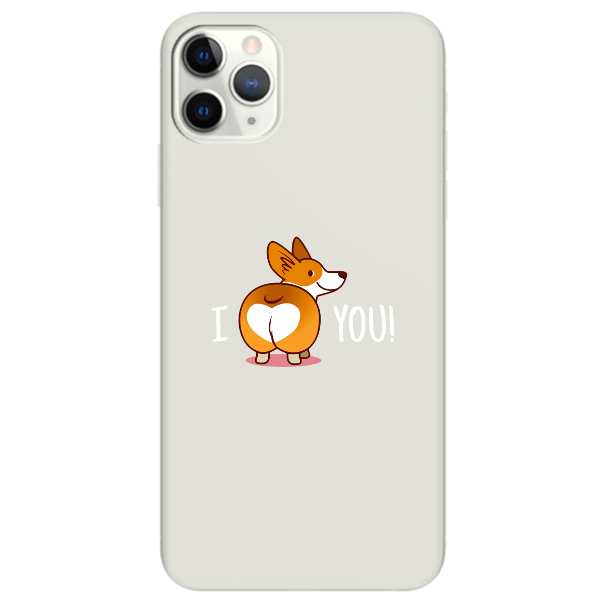 Чохол для Apple iPhone 11 Pro напівпрозорий матовий soft touch Corgi - фото 1