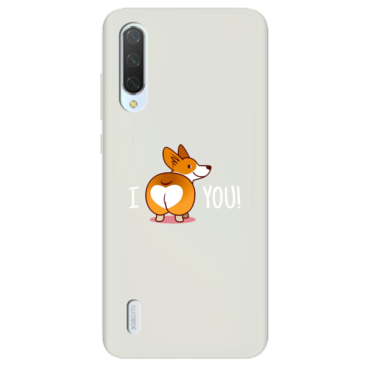 Чохол для Xiaomi Mi A3 напівпрозорий матовий soft touch Corgi - фото 1