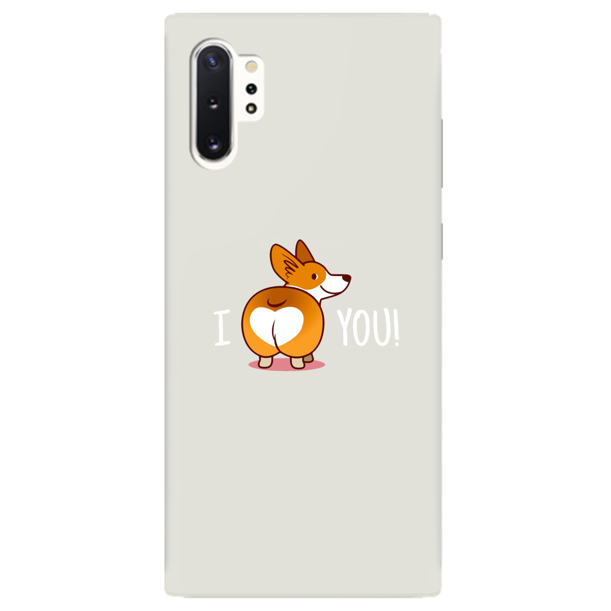 Чохол для Samsung Galaxy Note 10 Plus напівпрозорий матовий soft touch Corgi - фото 1