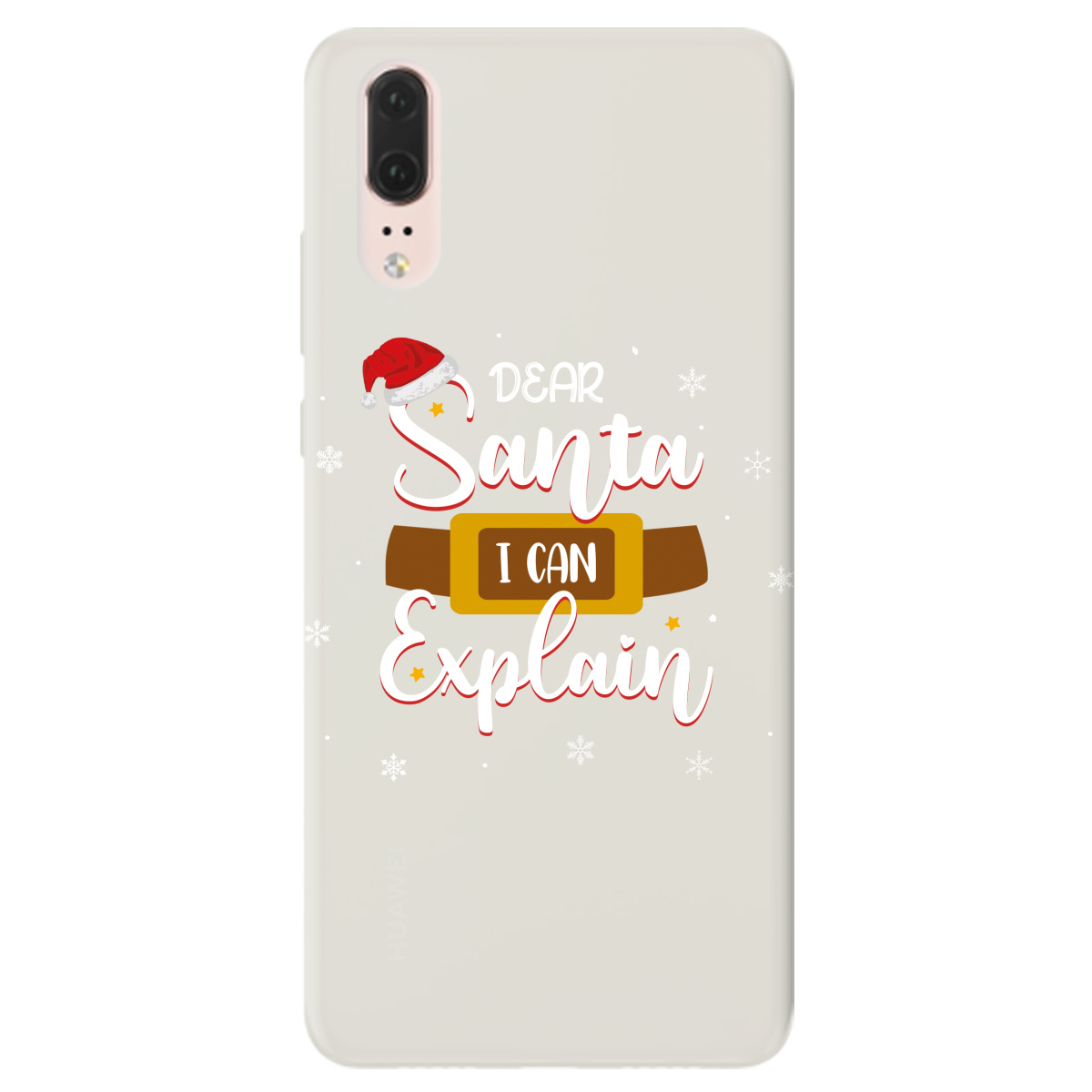 Чохол для Huawei P20 напівпрозорий матовий soft touch Dear Santa - фото 1