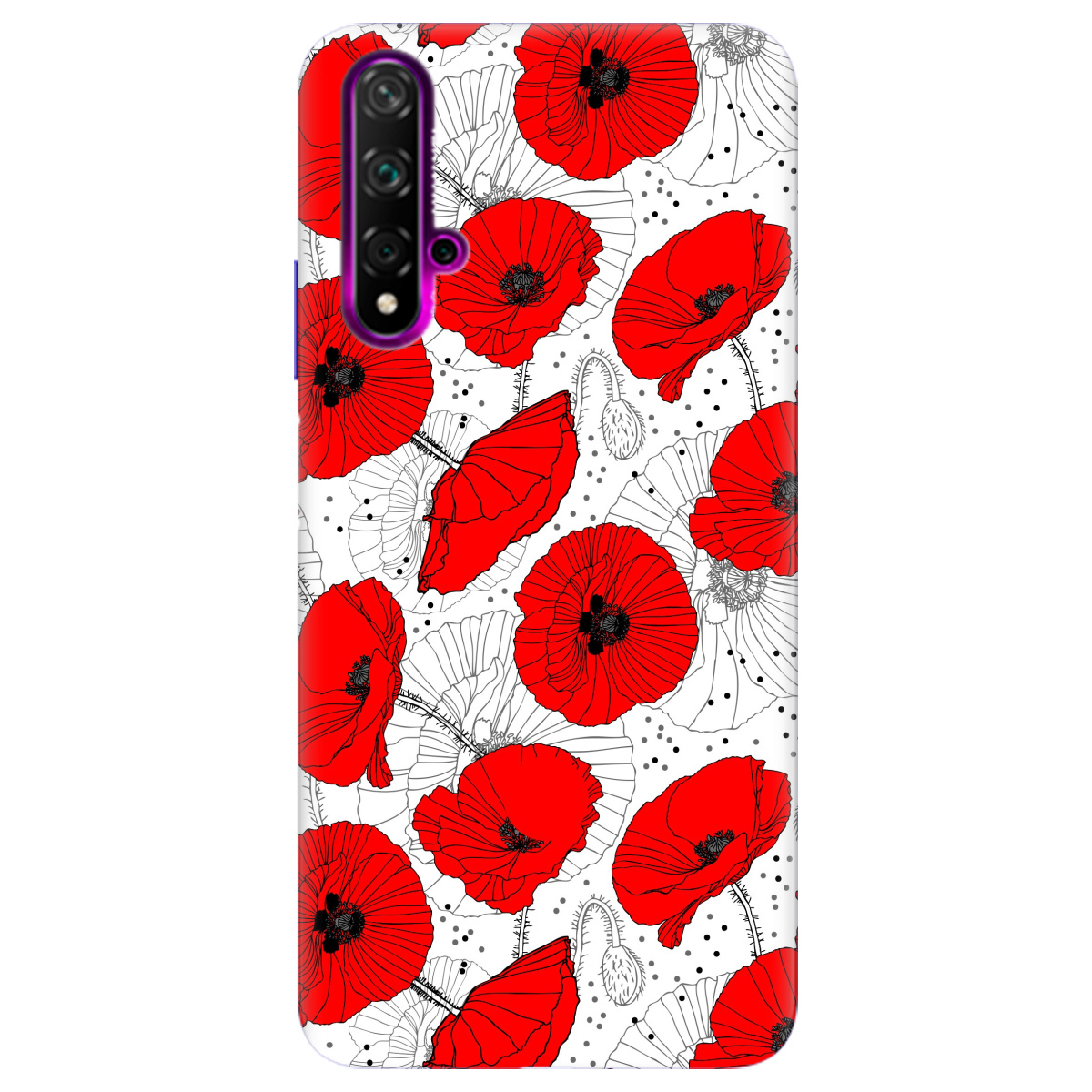Чохол для Huawei Honor 20 Red flower - фото 1